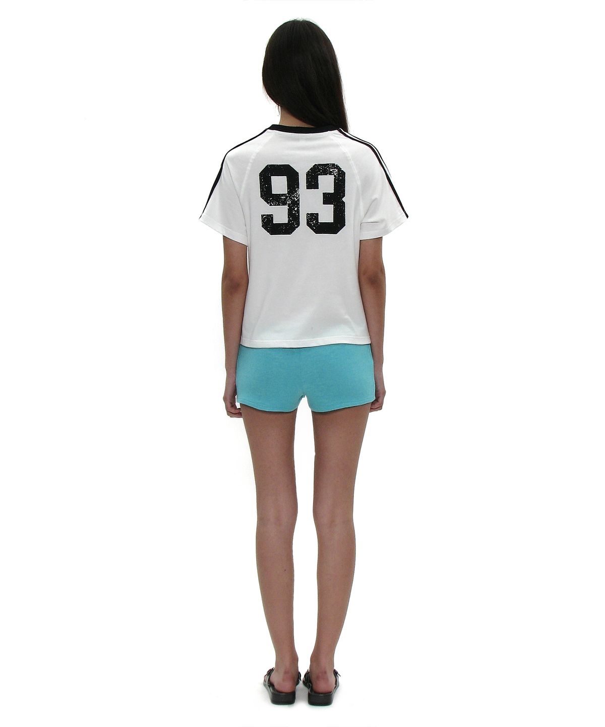 파르티멘토 우먼(PARTIMENTO WOMEN) 93 넘버링 숏슬리브 티_화이트