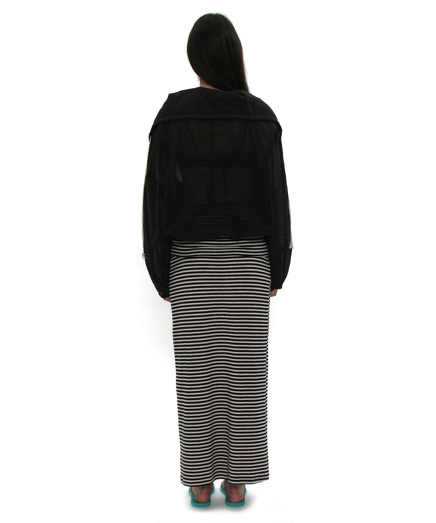 MUSINSA PARTIMENTO WOMEN ジップアップトップス MUSINSA | PARTIMENTO WOMEN Sheer High Neck Zip Up Jacket_Black