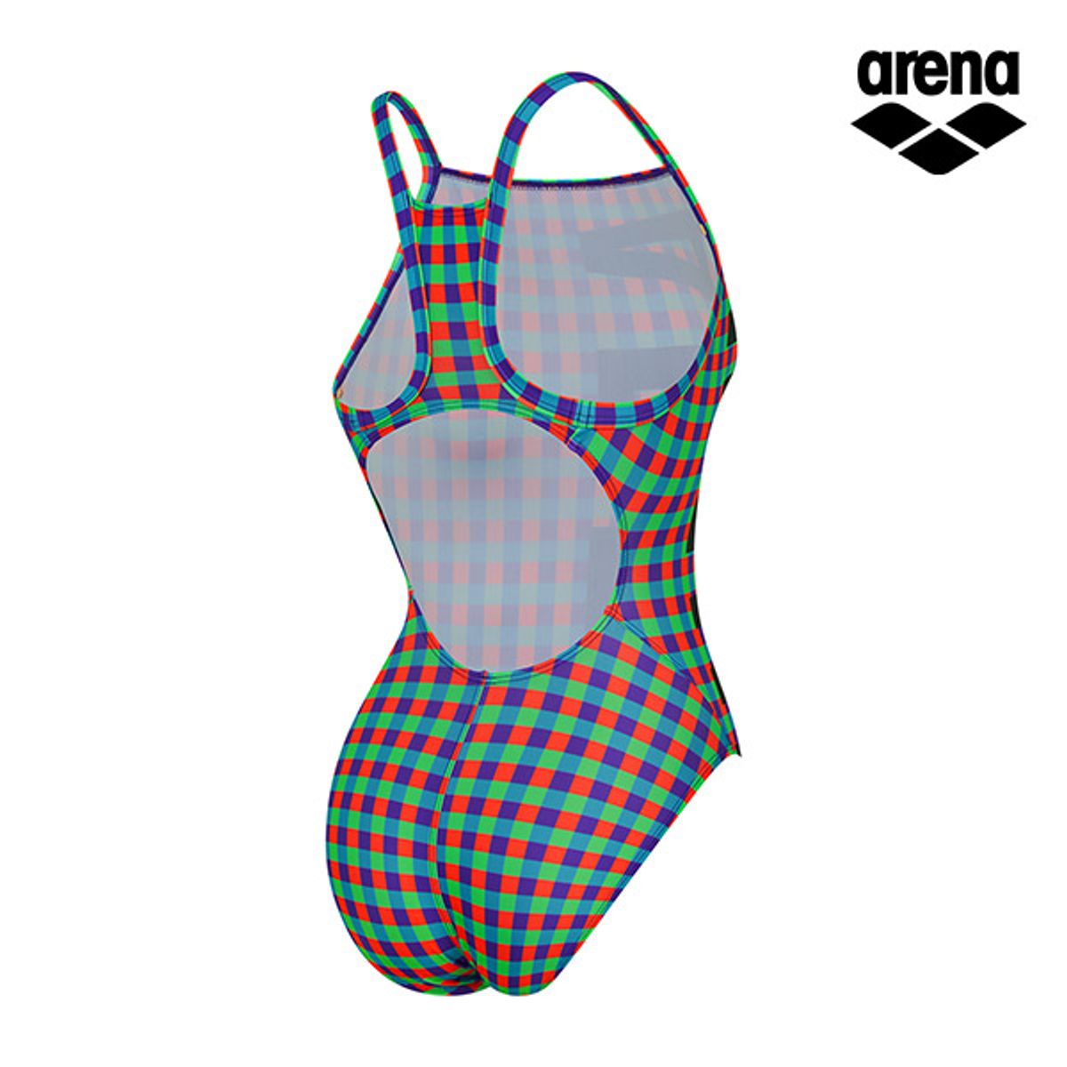아레나(ARENA) 하이틴체크 원피스 수퍼플라이백 A5BL1PL68ORG