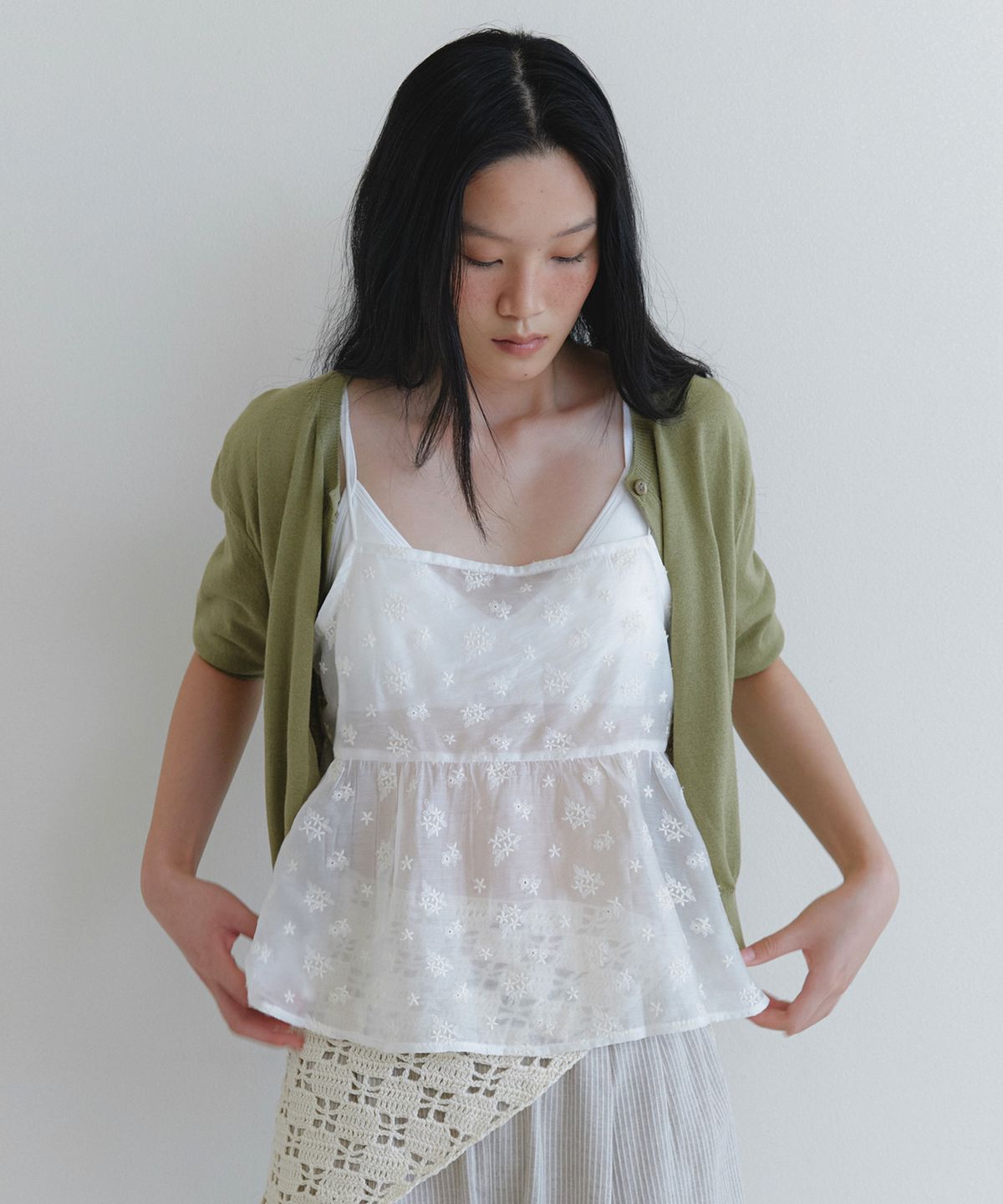 유라고(URAGO) Flower sheer bustier
