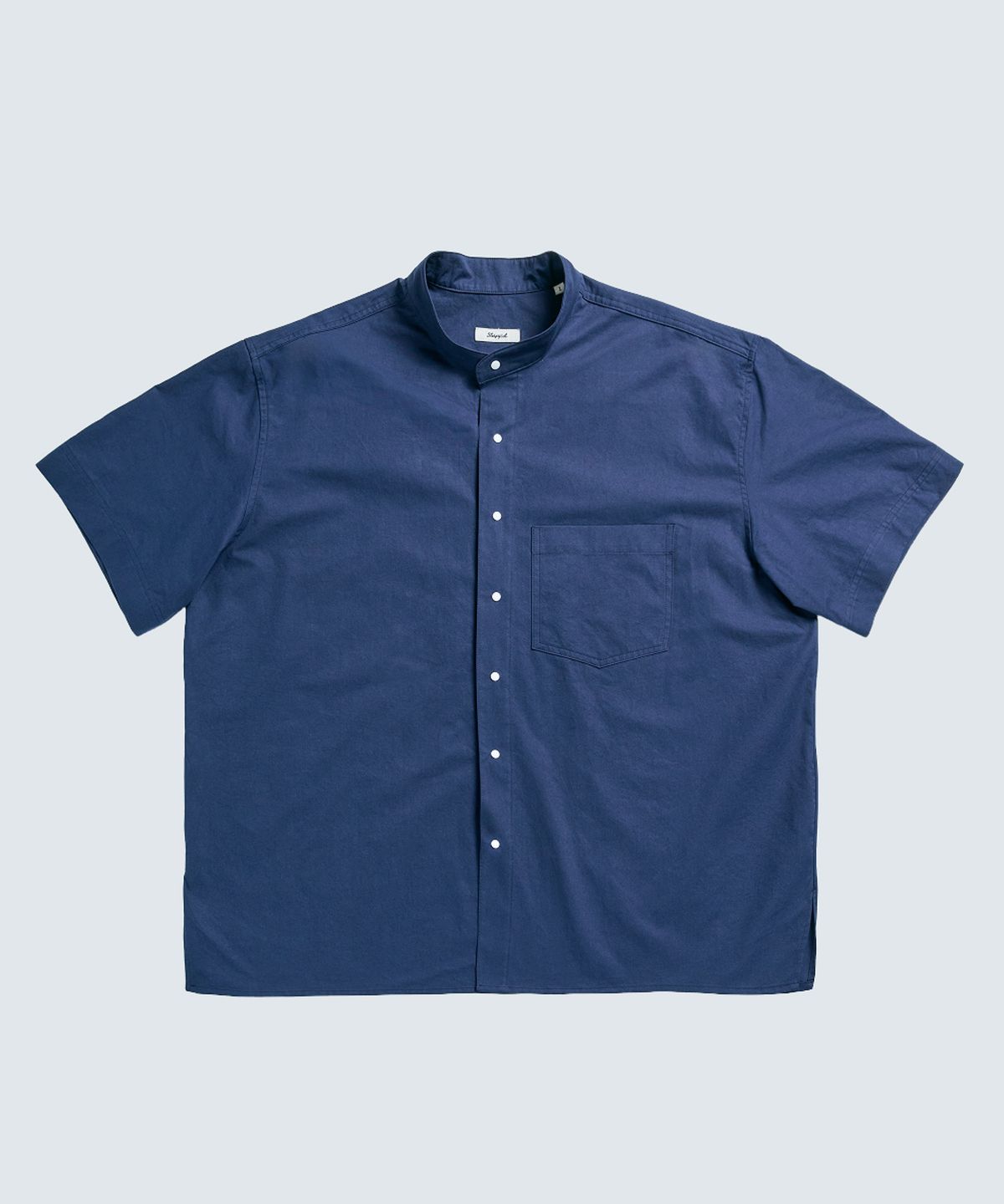 슬리피캣(SLEEPYCAT) (uni) Lazed over short sleeve cotton navy