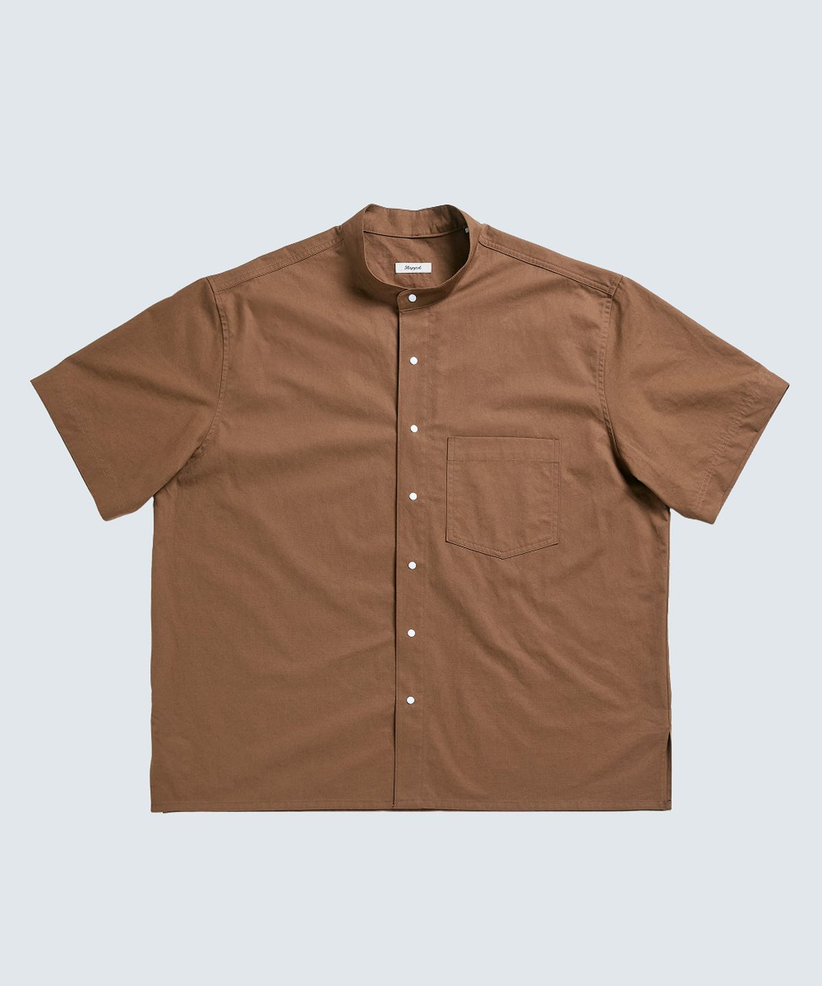 슬리피캣(SLEEPYCAT) (uni) Lazed over short sleeve cotton brown