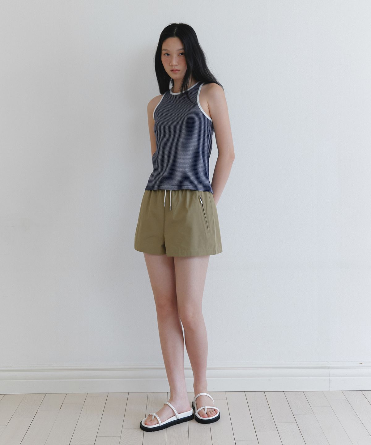 유라고(URAGO) Zipper string band shorts