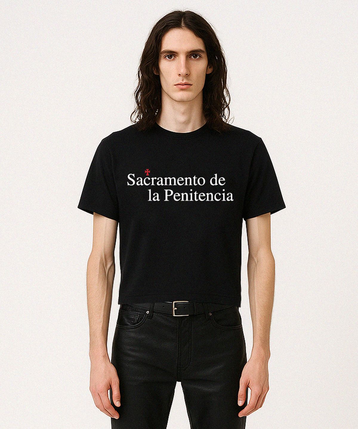 리스펙트(RESPECT) sacramento de la penitencia crop fit tee (ivory)