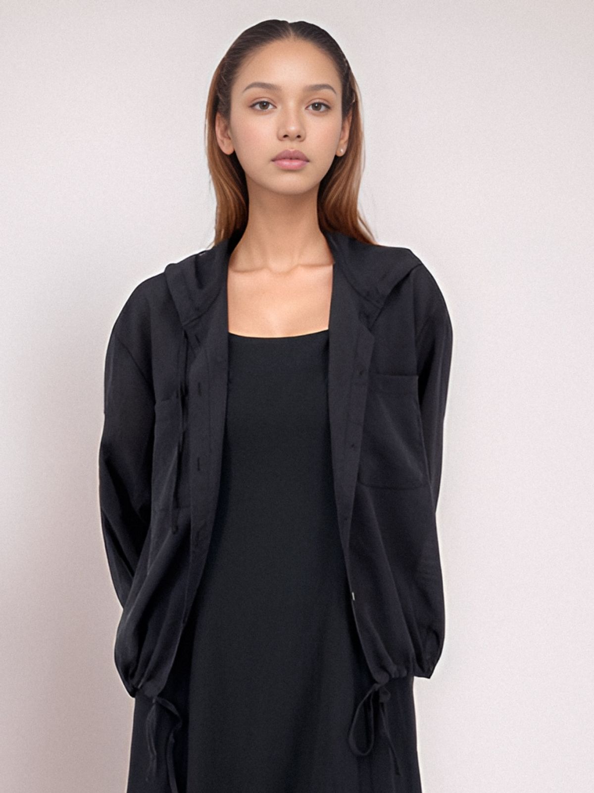 아쿠드(ACUD) Light Hoodie Shirt _Black