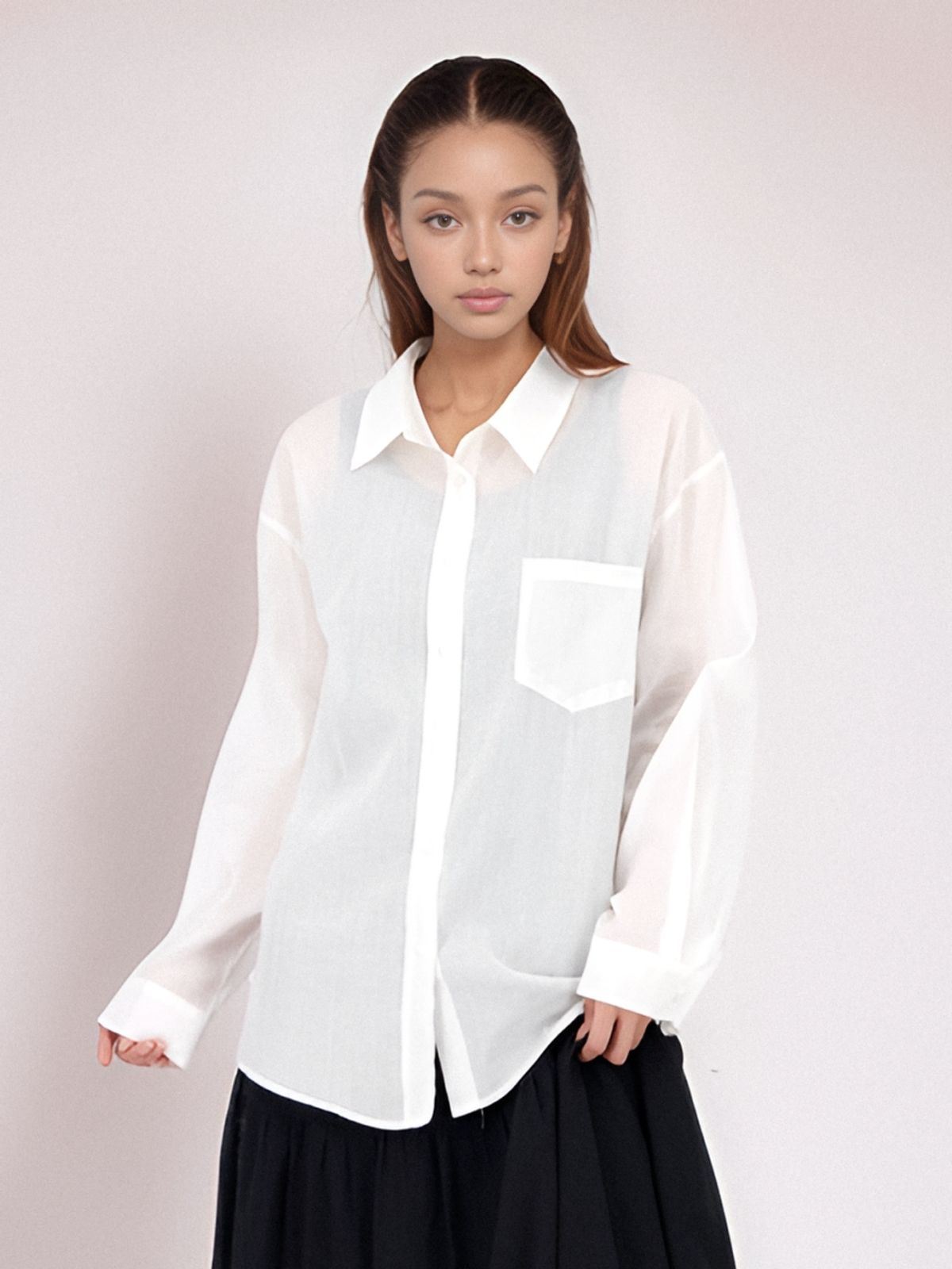 아쿠드(ACUD) Long Sleeve Linen Shirt _White