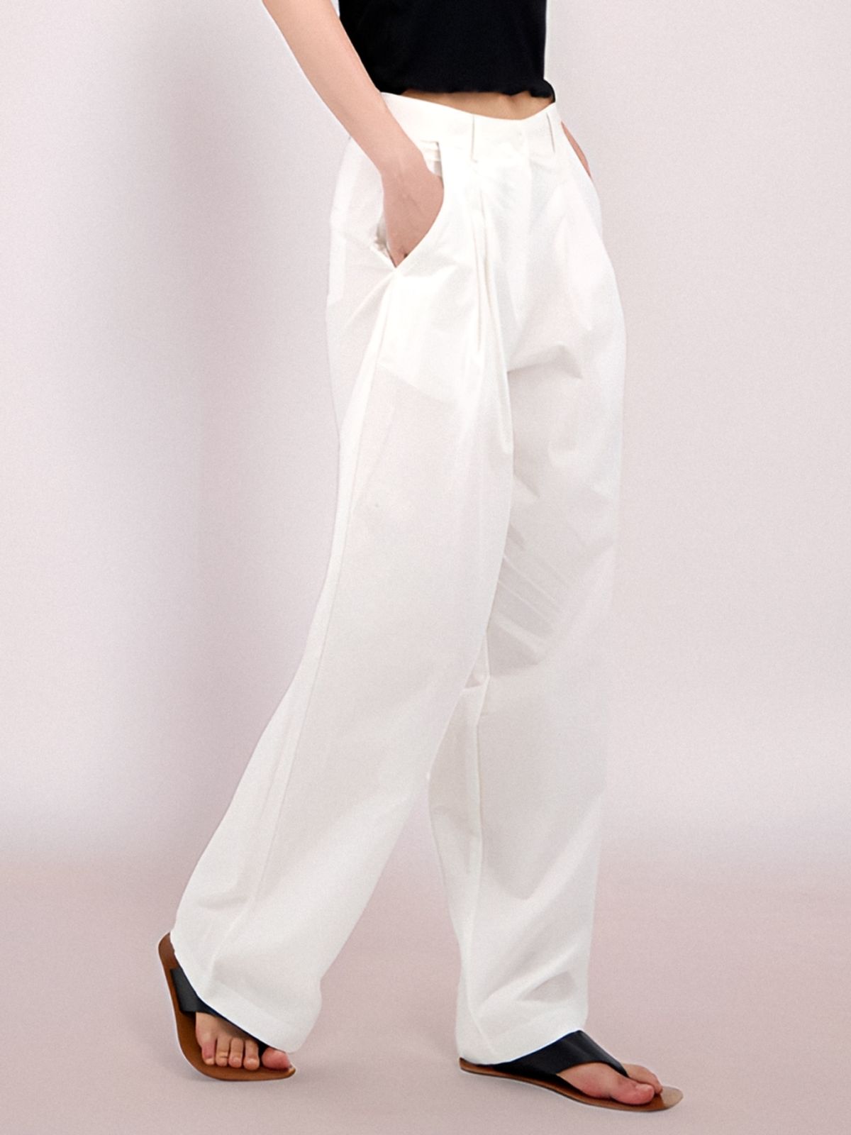 아쿠드(ACUD) Double Pintuck Slacks _White