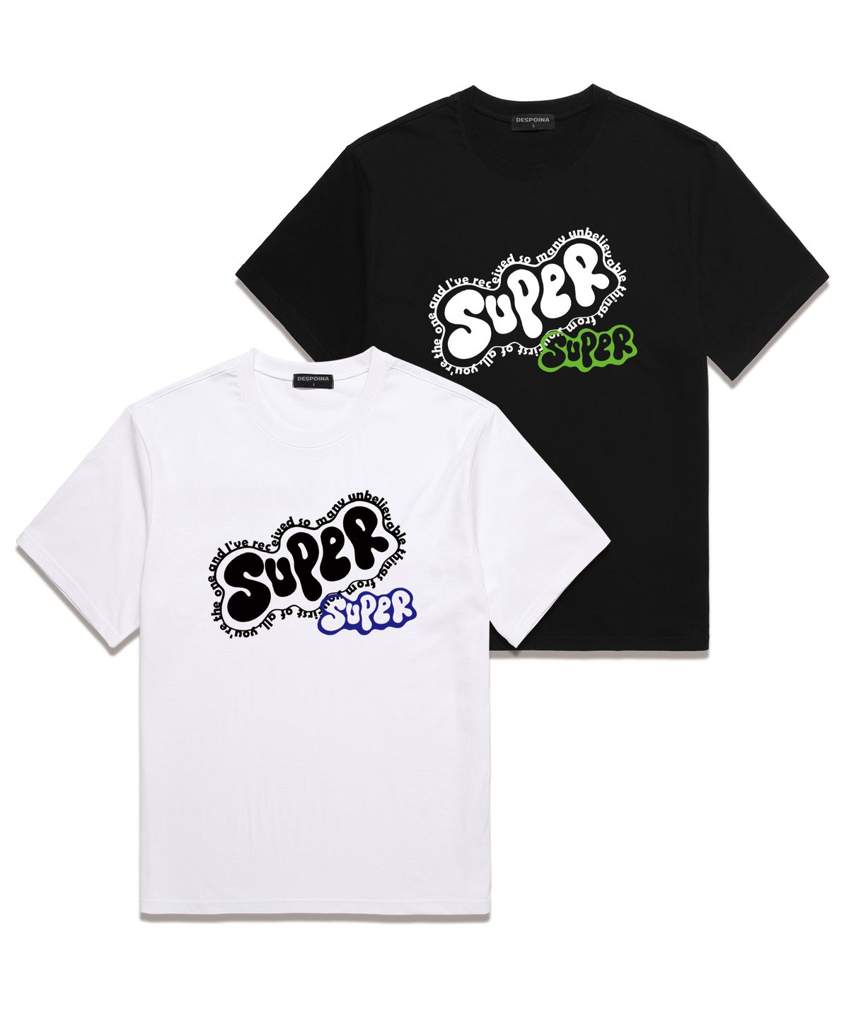 우즈(OUSE) SUPER 오버핏 반팔 티셔츠 (DS025) 화이트