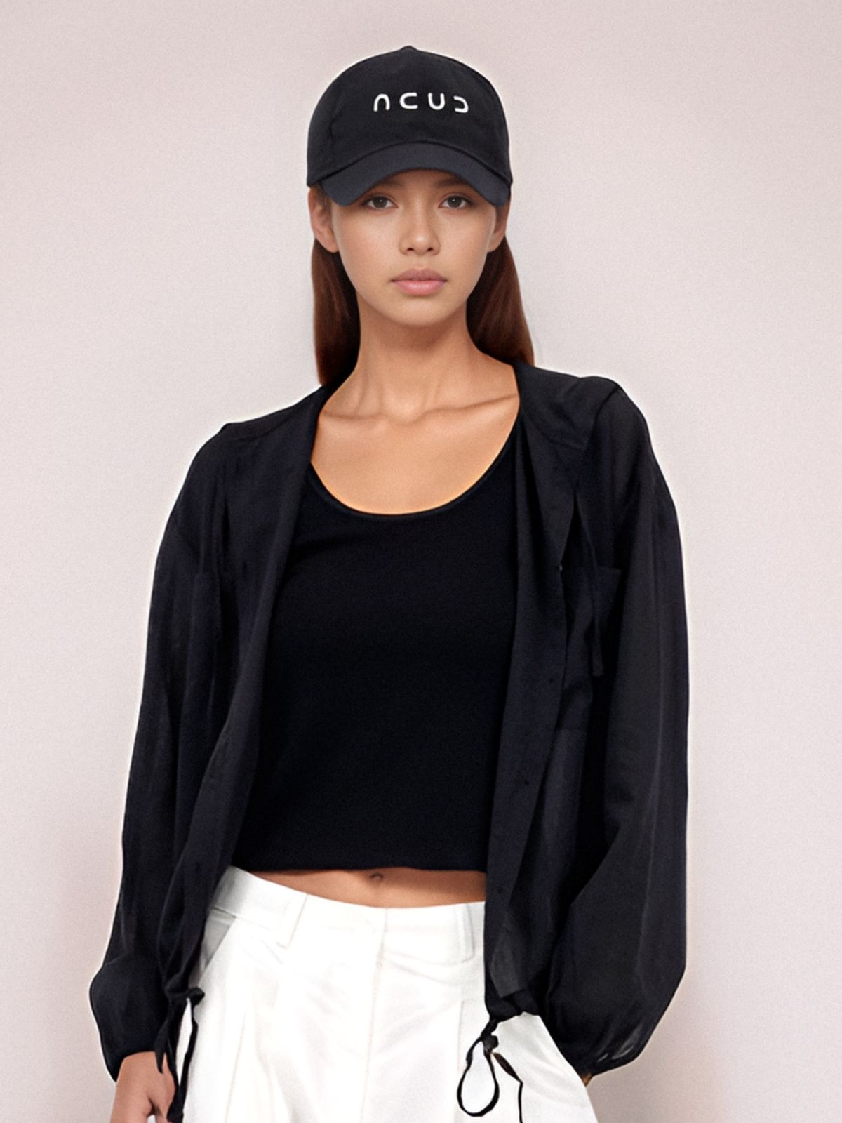 아쿠드(ACUD) Logo String Ball Cap _Black