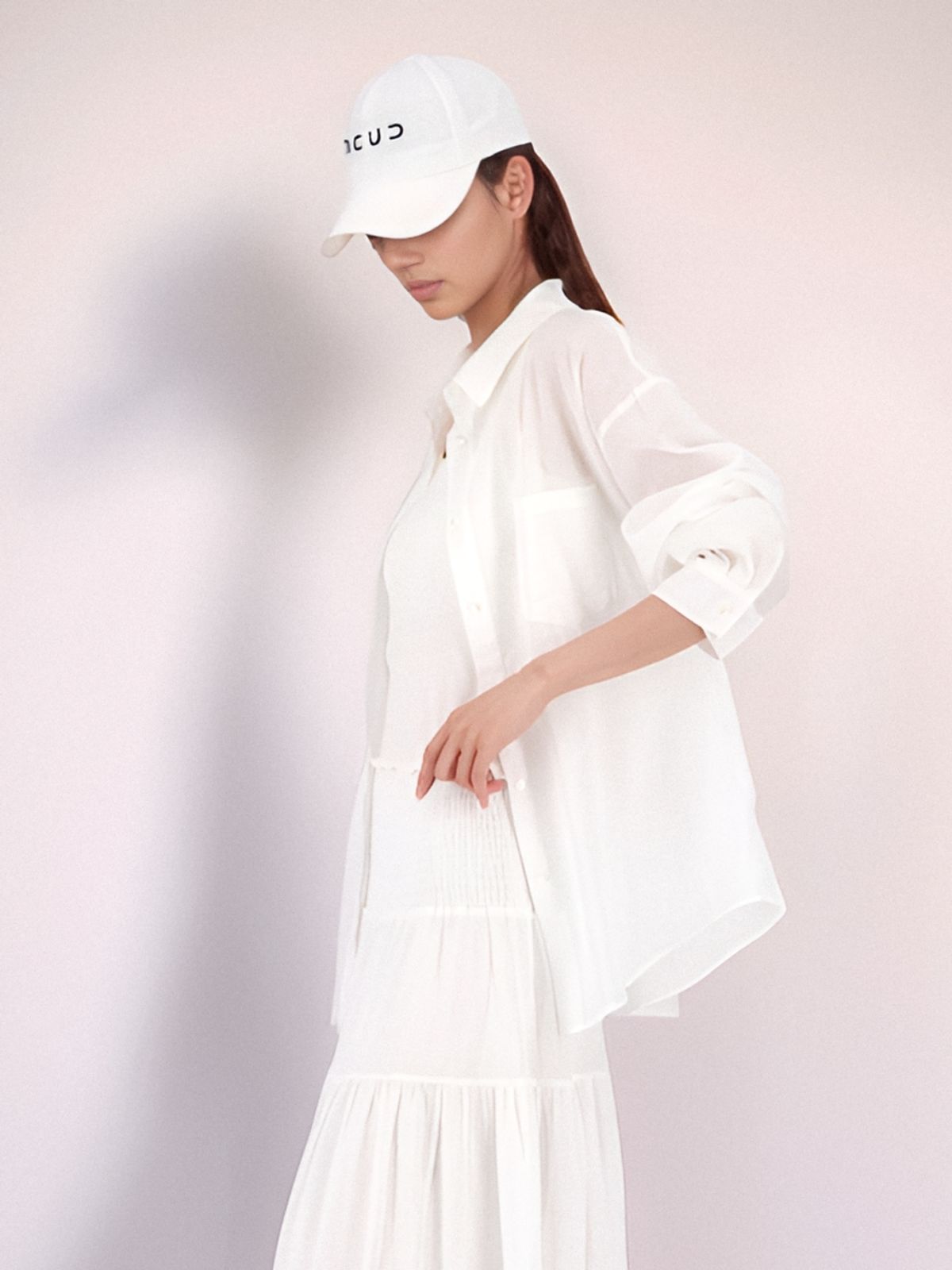 아쿠드(ACUD) Logo String Ball Cap _White