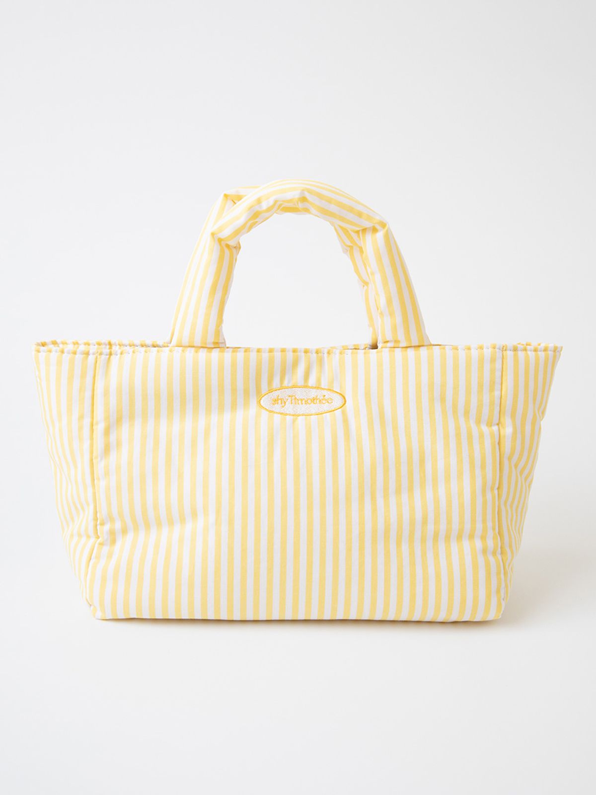 샤이티모시(SHYTIMOTHEE) stripe padded bag _yellow