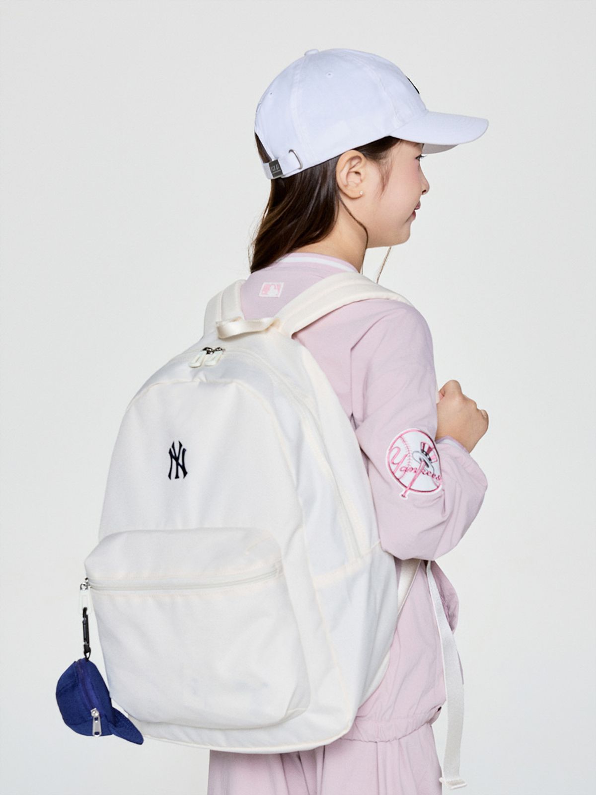 엠엘비 키즈(MLB KIDS) 루키 백팩 M NY (Cream)