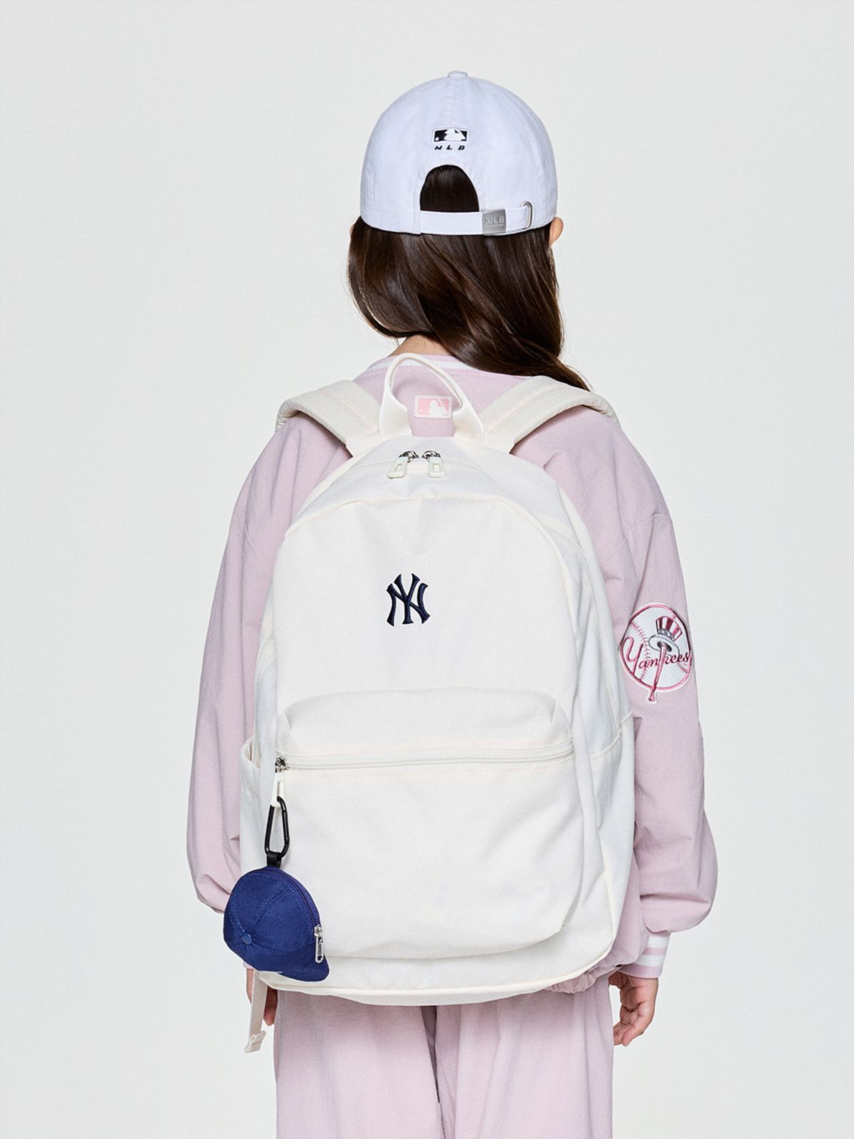 엠엘비 키즈(MLB KIDS) 루키 백팩 M NY (Cream)