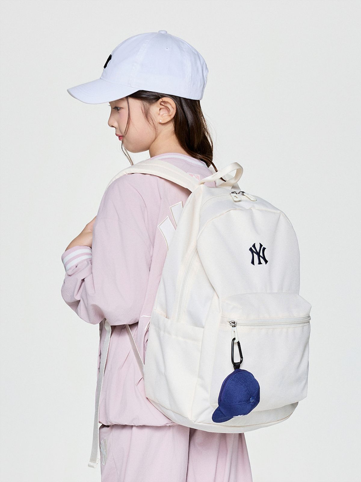 엠엘비 키즈(MLB KIDS) 루키 백팩 M NY (Cream)