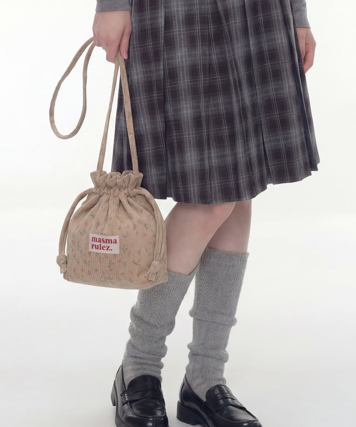 마스마룰즈(MASMARULEZ) String cross bag_Pink flower