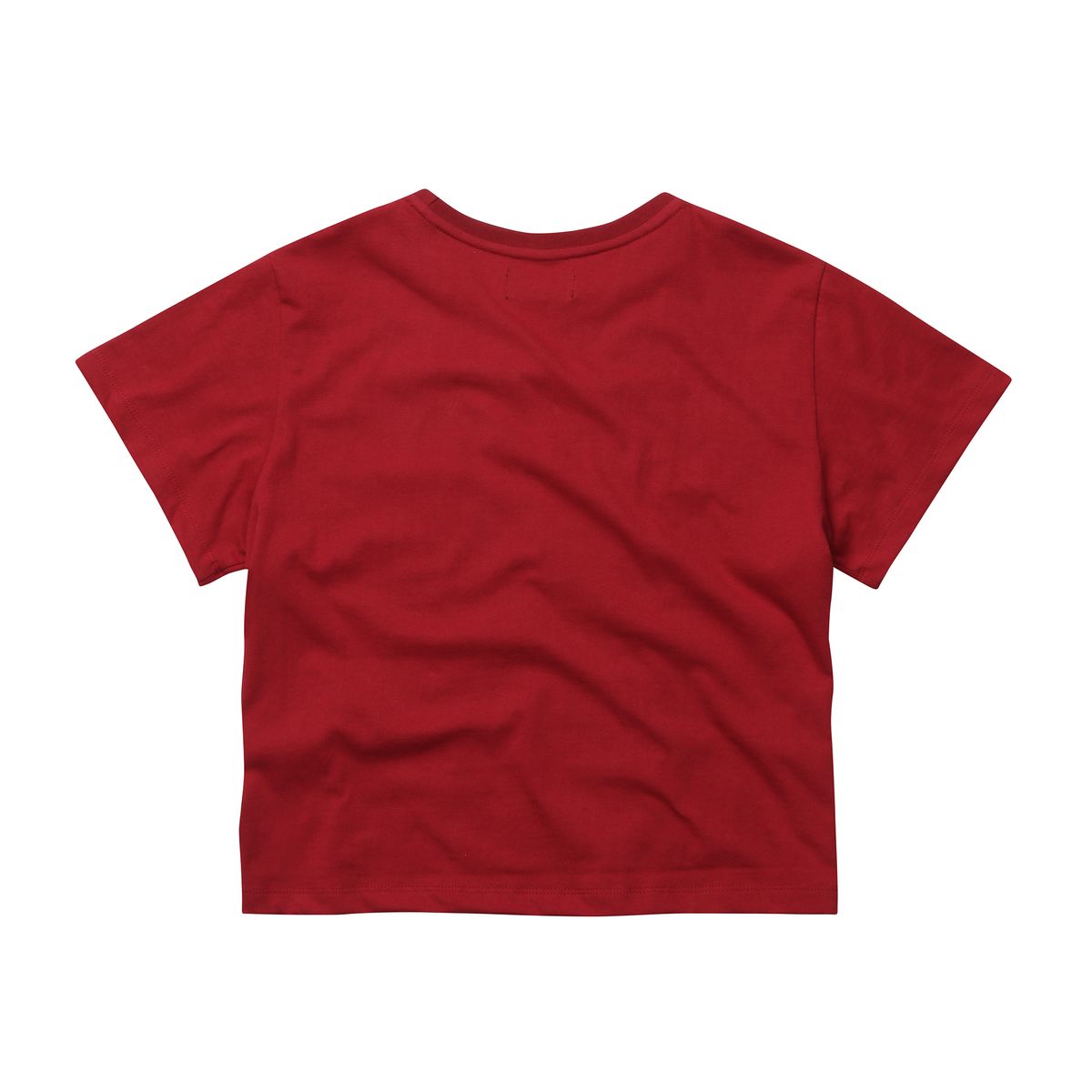이이이알알알(EEERRR) Born From Basslines Grossy Printing semi-crop T-shirt (Red)