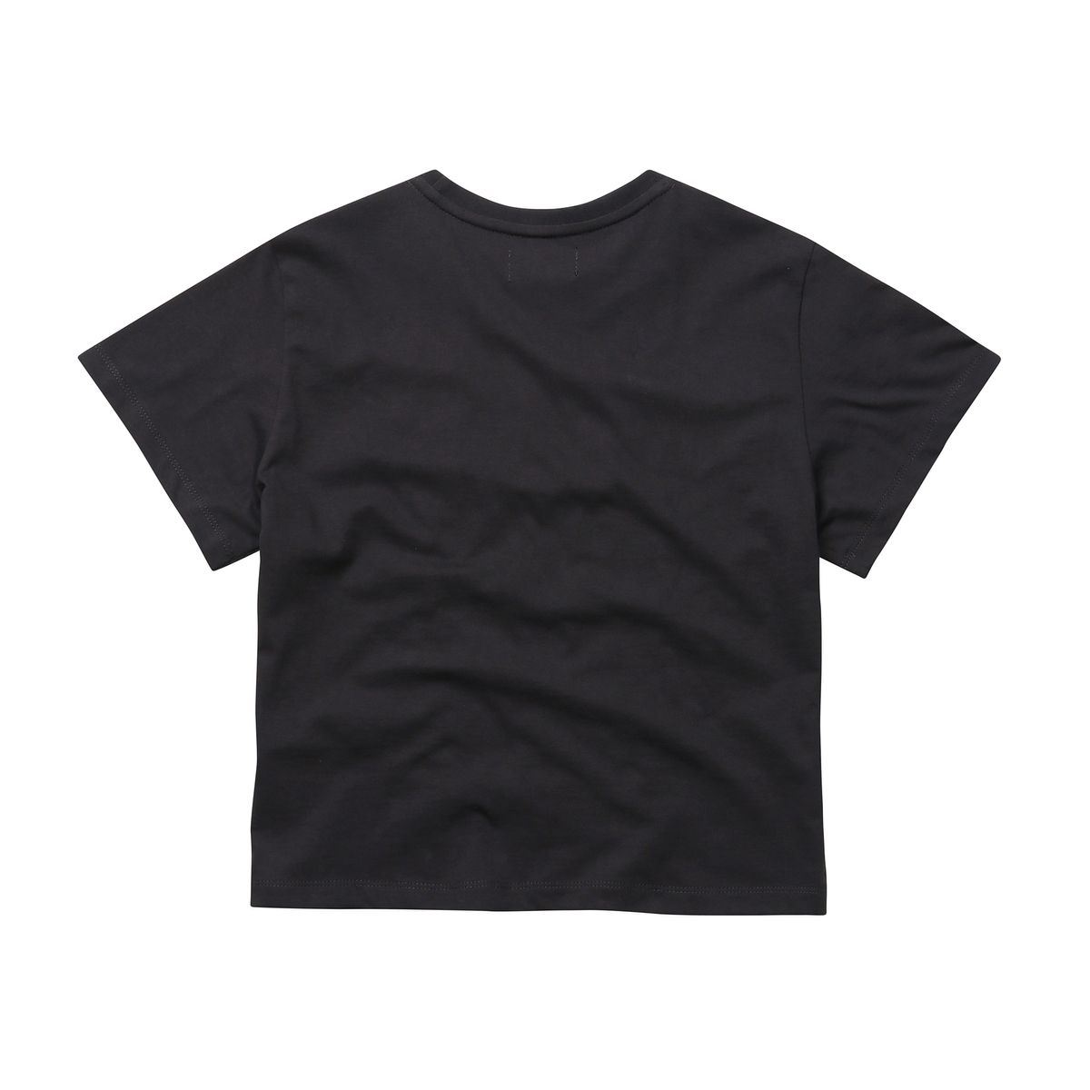 이이이알알알(EEERRR) Born From Basslines Grossy Printing semi-crop T-shirt (Chacoal)