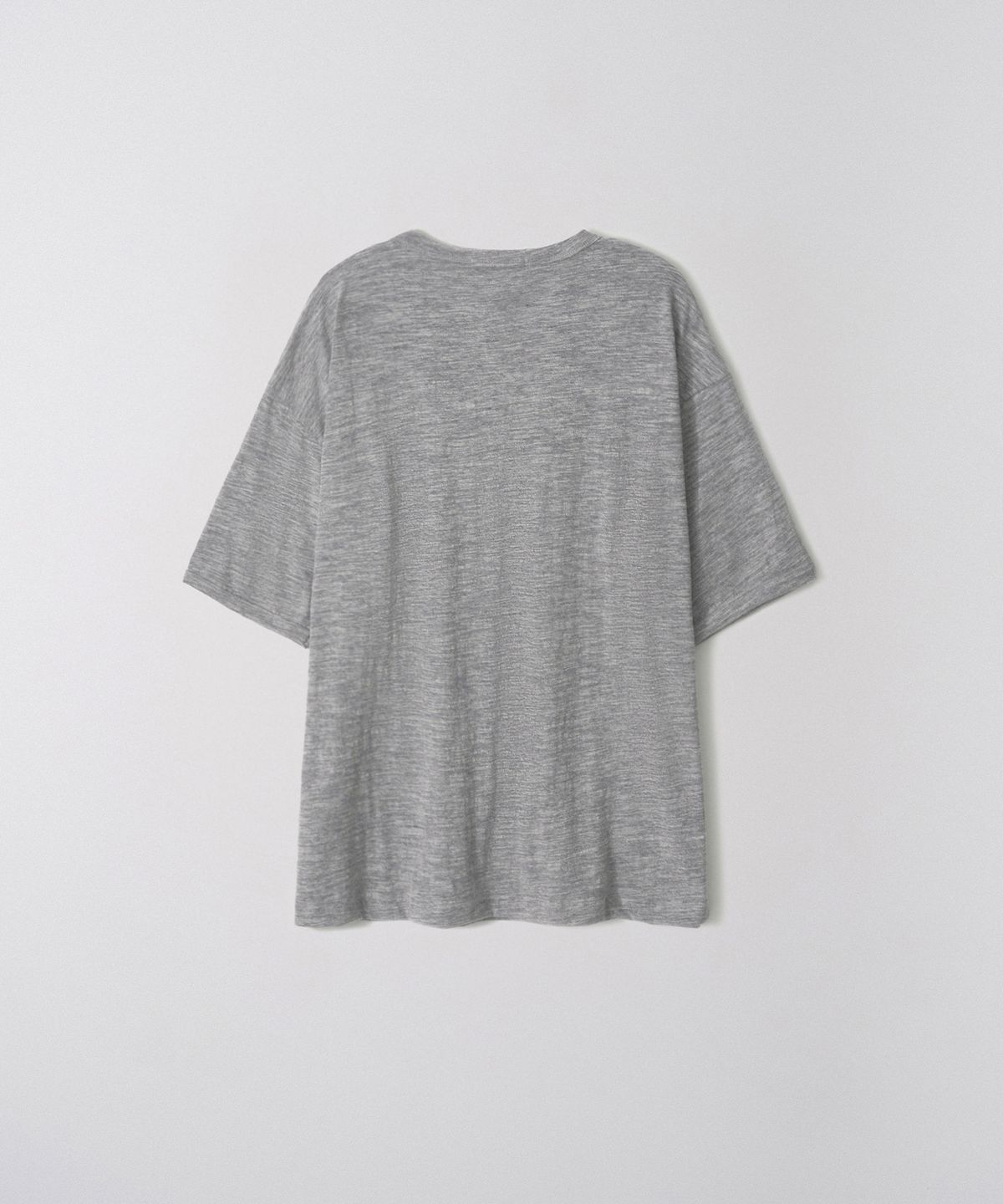 이지오(EZIO) Slub Round T-shirt_Light grey