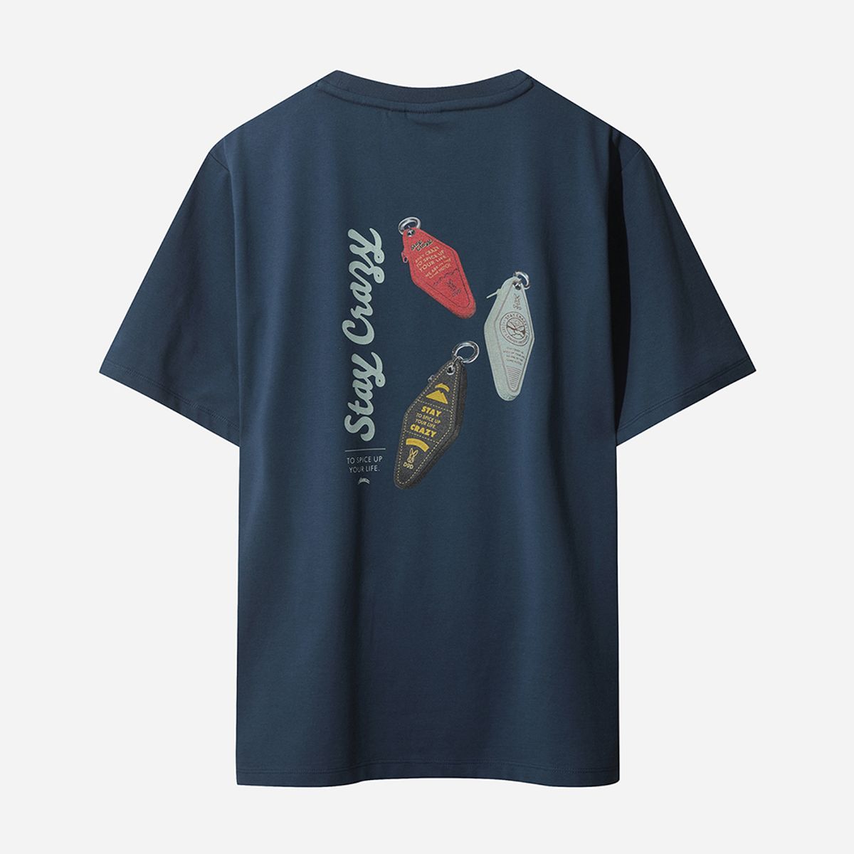 디오디(DOD) 스파이스업 빈티지 그래픽 반팔 티셔츠 여자(NAVY)