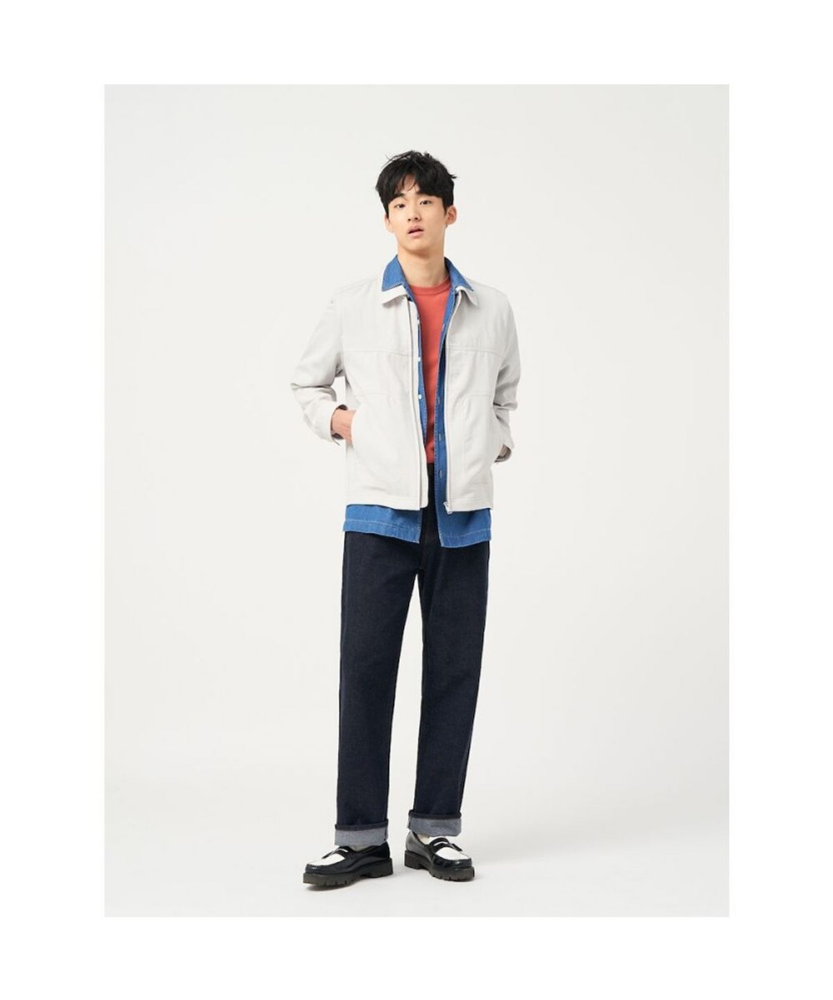빈폴 멘(BEANPOLE MEN) 젠틀테크 카라 디터쳐블 아우터 - 아이보리
