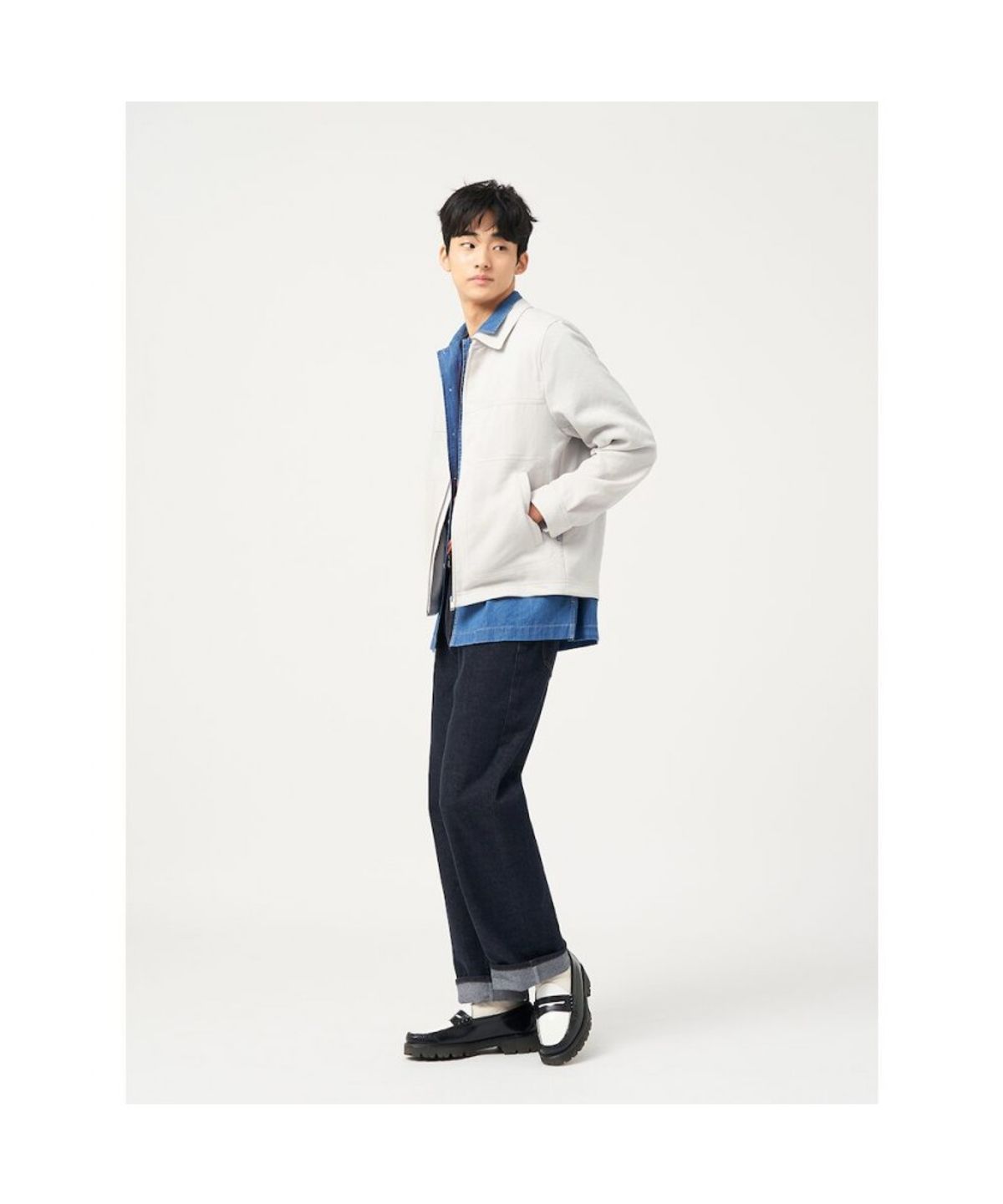 빈폴 멘(BEANPOLE MEN) 젠틀테크 카라 디터쳐블 아우터 - 아이보리