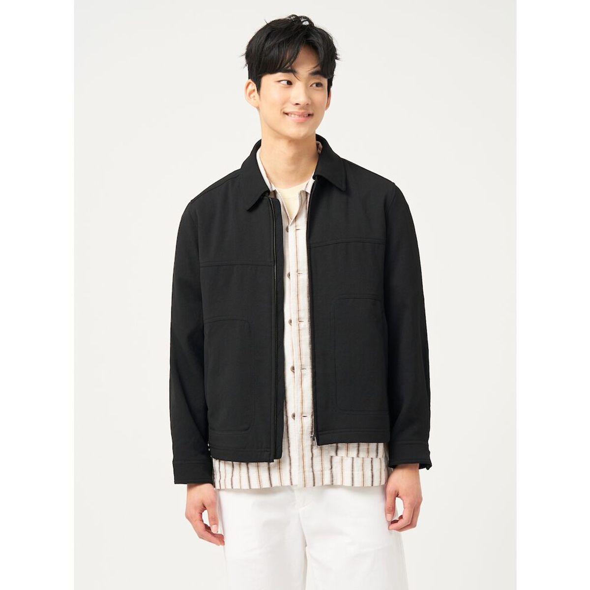 빈폴 멘(BEANPOLE MEN) 젠틀테크 카라 디터쳐블 아우터 - 블랙