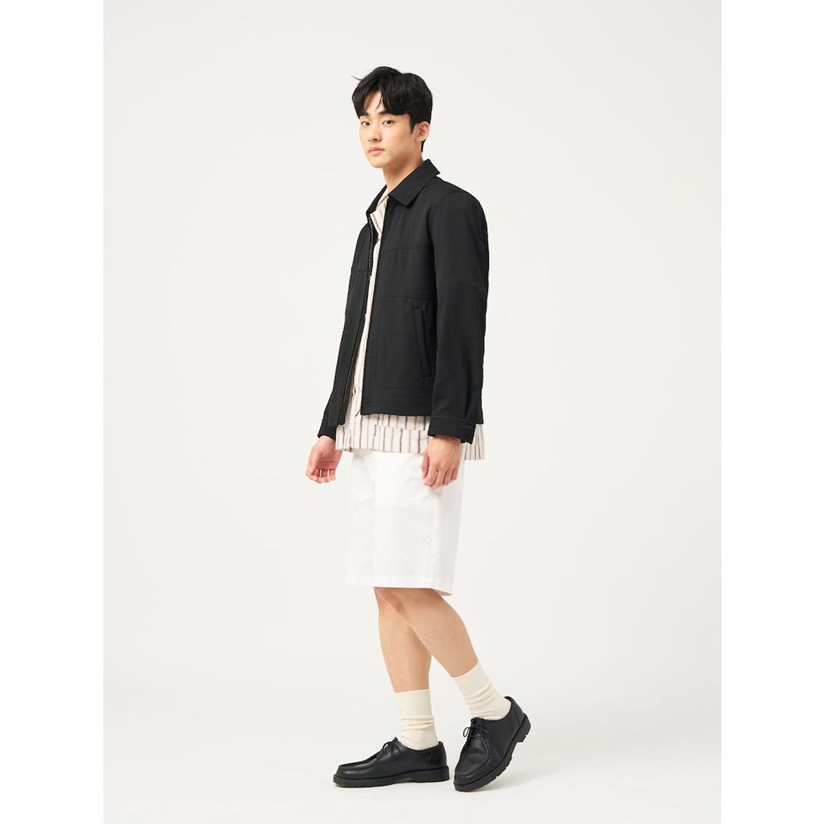 빈폴 멘(BEANPOLE MEN) 젠틀테크 카라 디터쳐블 아우터 - 블랙