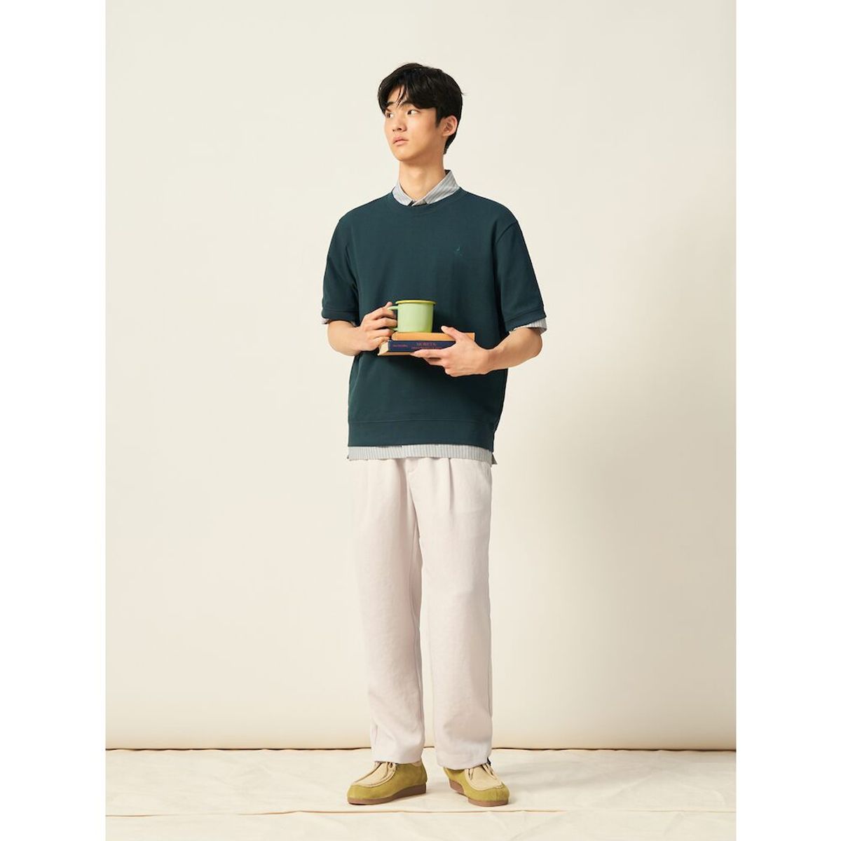 빈폴 멘(BEANPOLE MEN) 젠틀테크 옥스포드 밴딩 팬츠  아이보리