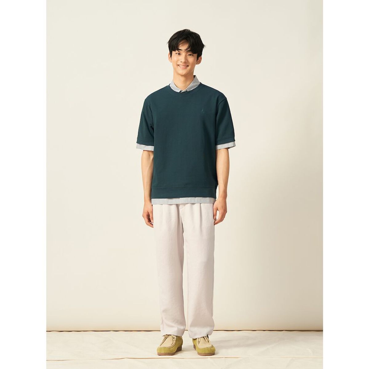 빈폴 멘(BEANPOLE MEN) 젠틀테크 옥스포드 밴딩 팬츠  아이보리