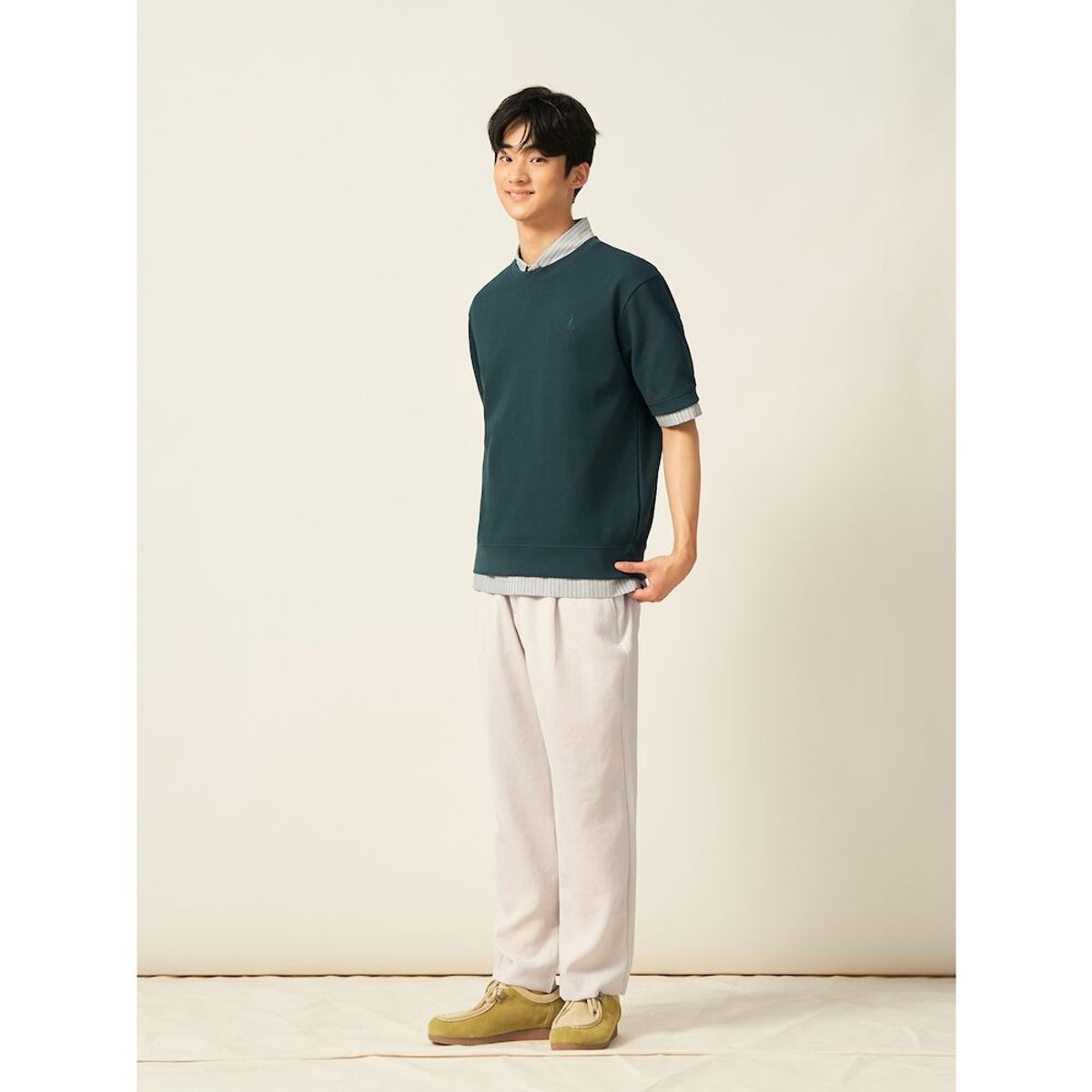 빈폴 멘(BEANPOLE MEN) 젠틀테크 옥스포드 밴딩 팬츠  아이보리