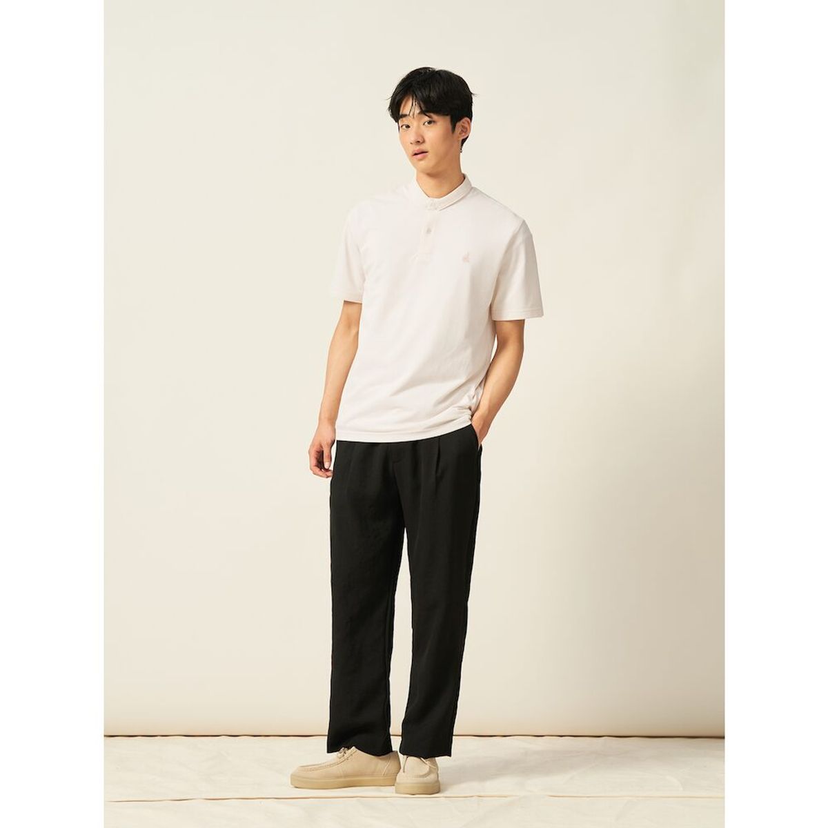 빈폴 멘(BEANPOLE MEN) 젠틀테크 옥스포드 밴딩 팬츠 - 블랙