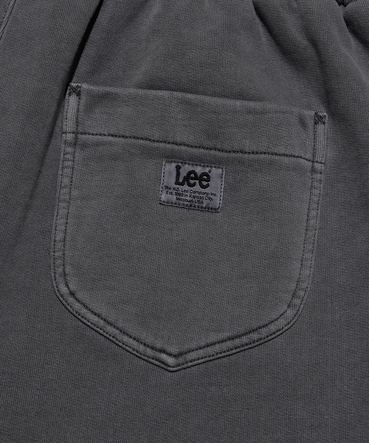 리(LEE) 피그먼트 다잉 카프리 스웻 숏츠 피그먼트 챠콜