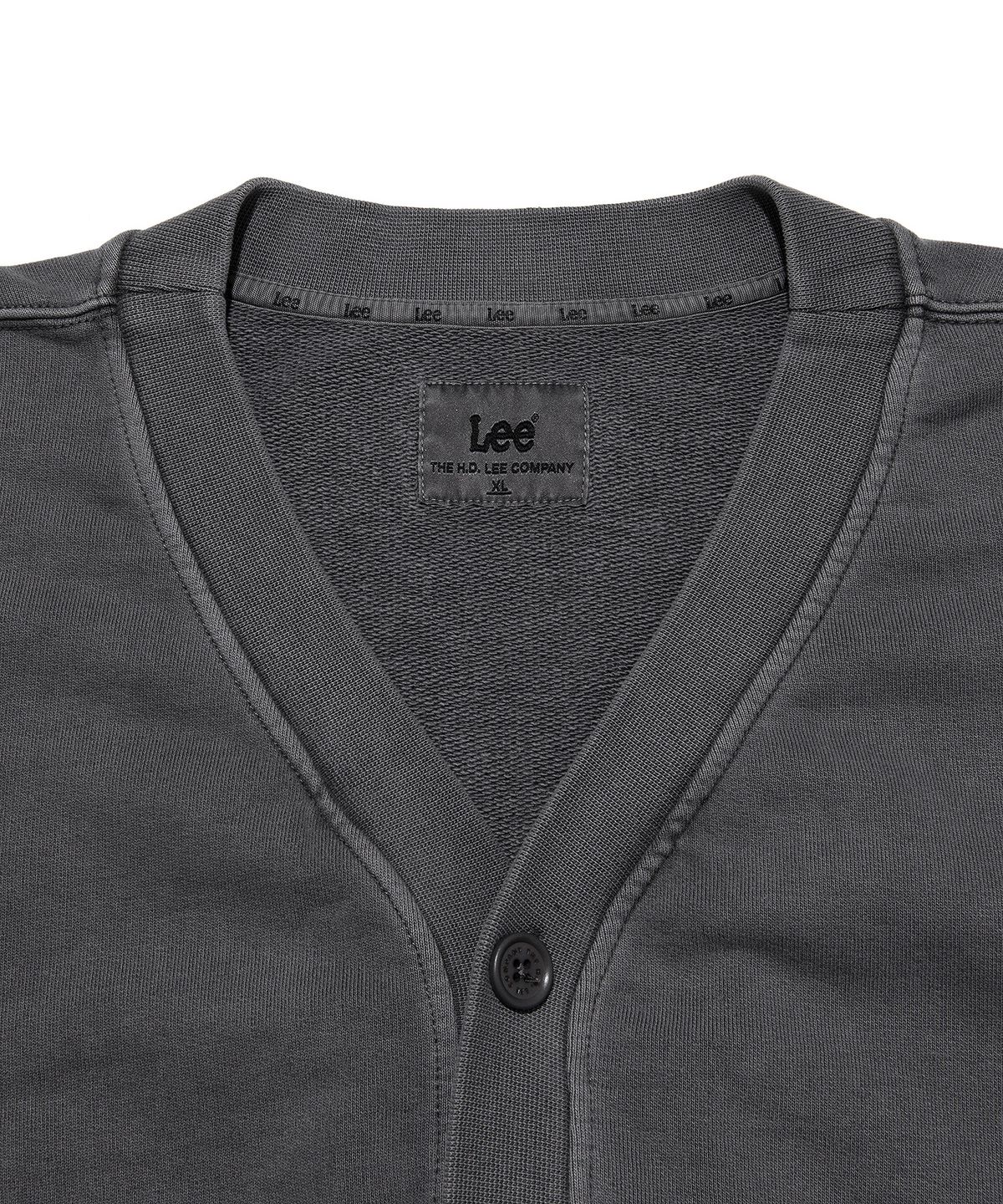 리(LEE) 피그먼트 다잉 가디건 피그먼트 챠콜