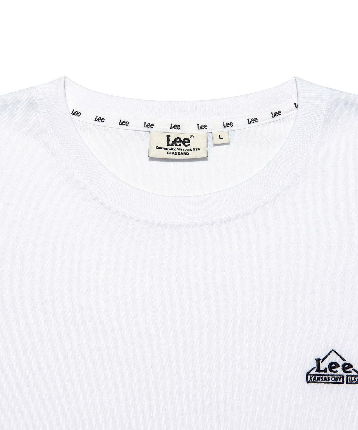 리(LEE) 베이직 긴팔 티셔츠 화이트