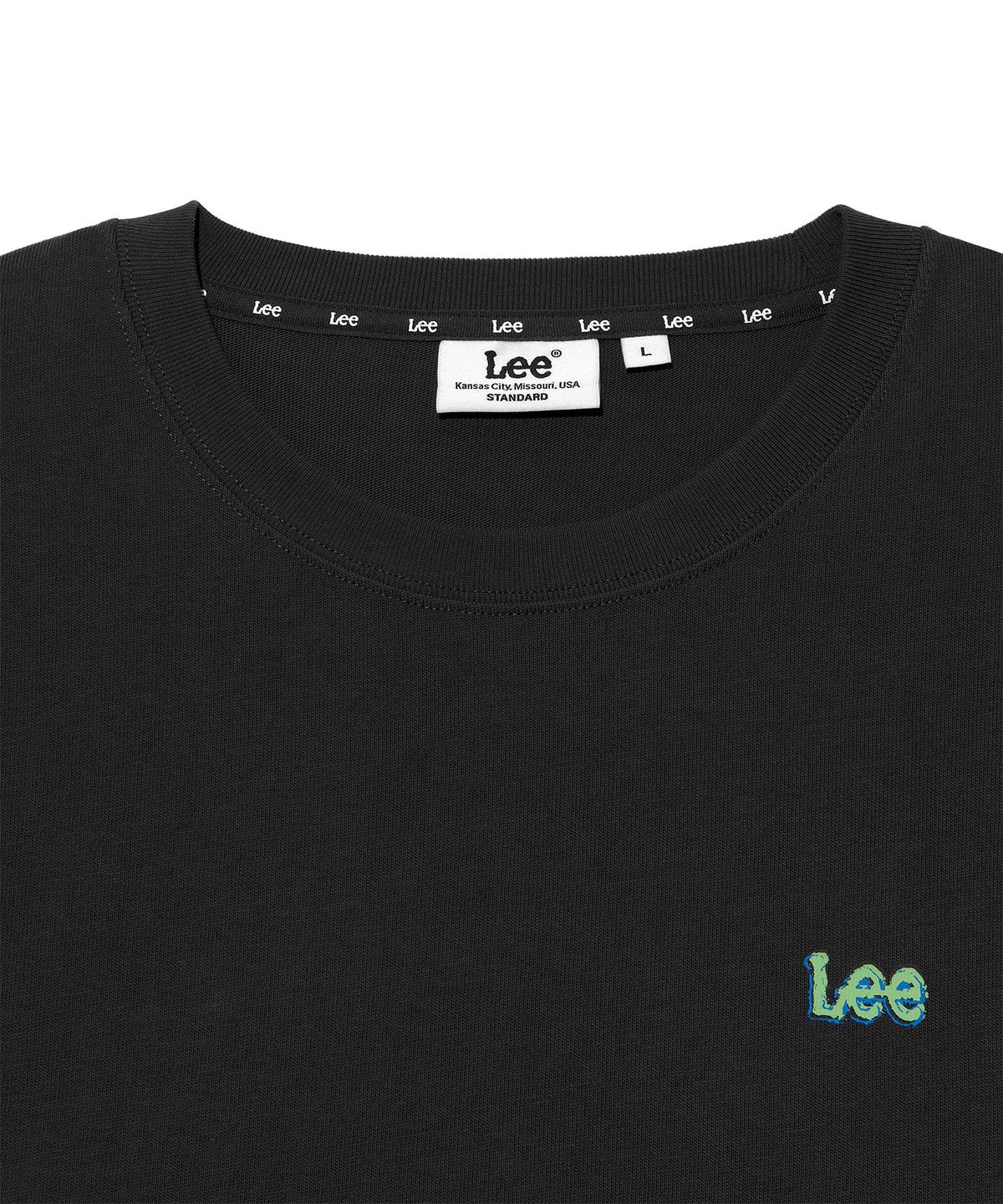 리(LEE) 맨홀 그래픽 티셔츠 챠콜
