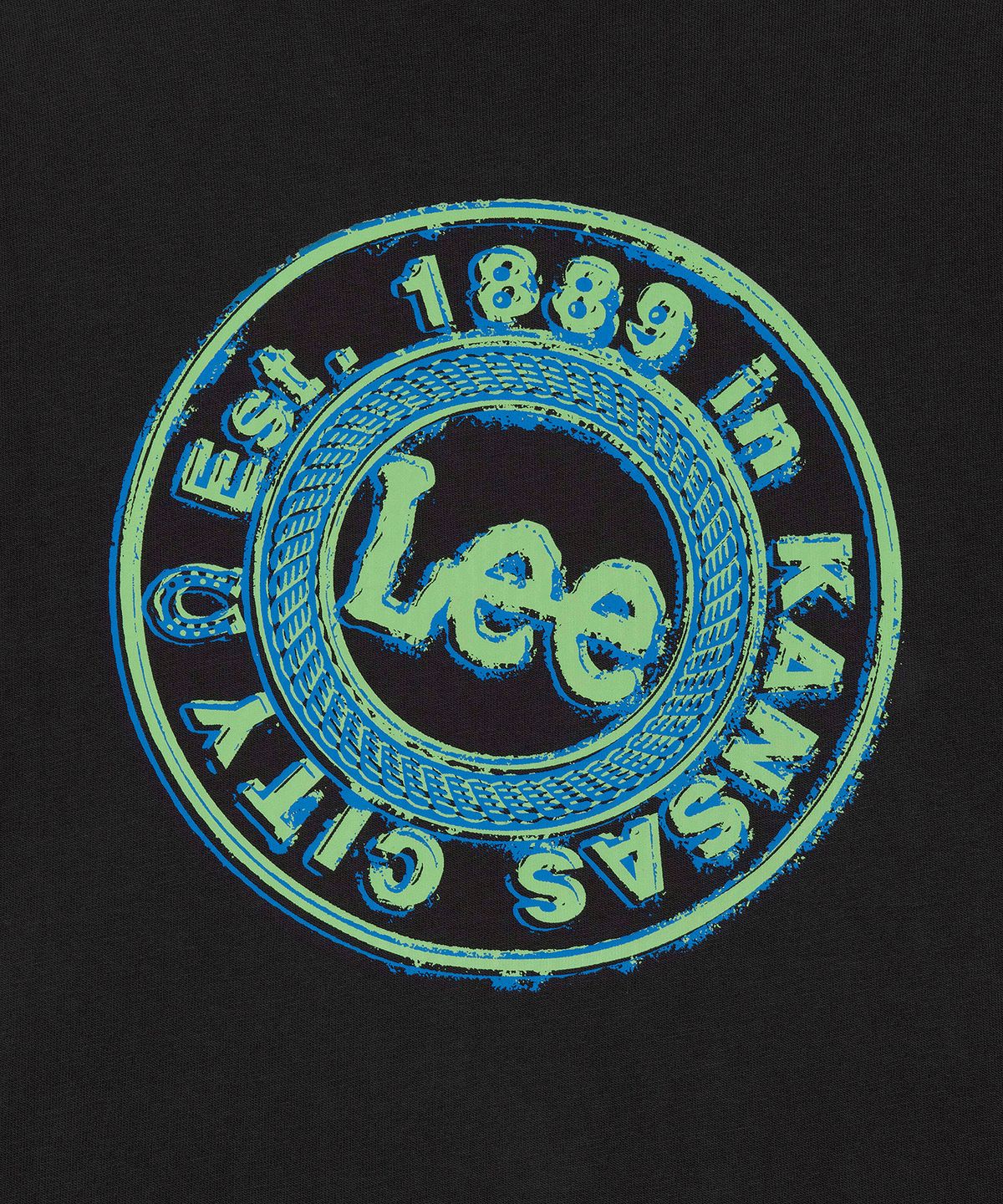 리(LEE) 맨홀 그래픽 티셔츠 챠콜