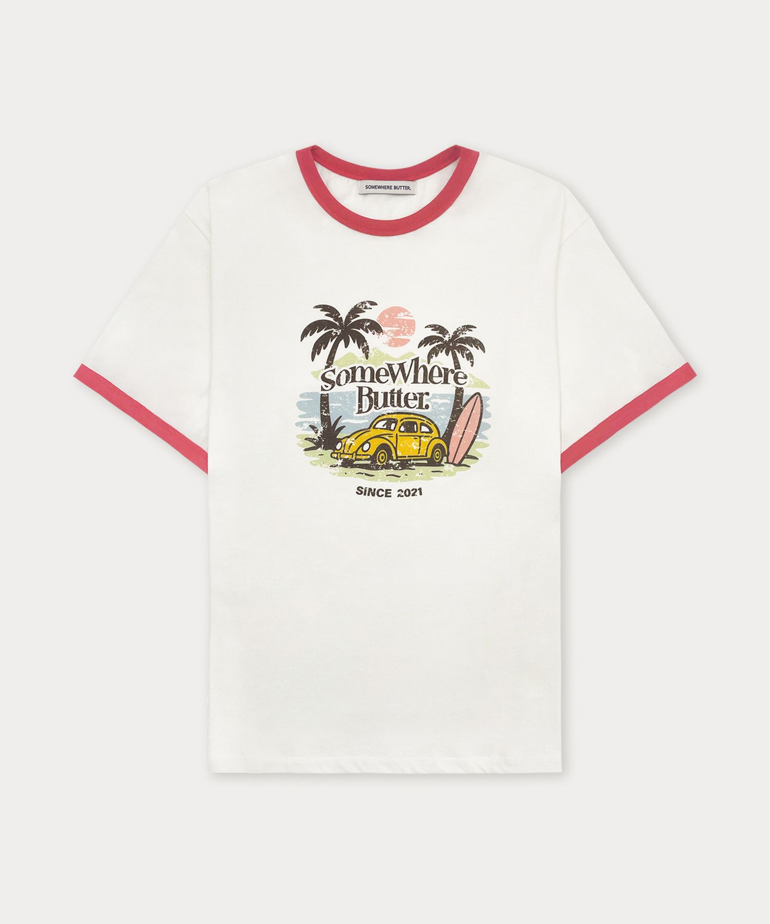 [SOMEWHERE BUTTER]★25SS★Vintage Car Wave Logo Over-Fit Top MUSINSA | SOMEWHEREBUTTER Vintage Car Wave Logo Over-Fit Top