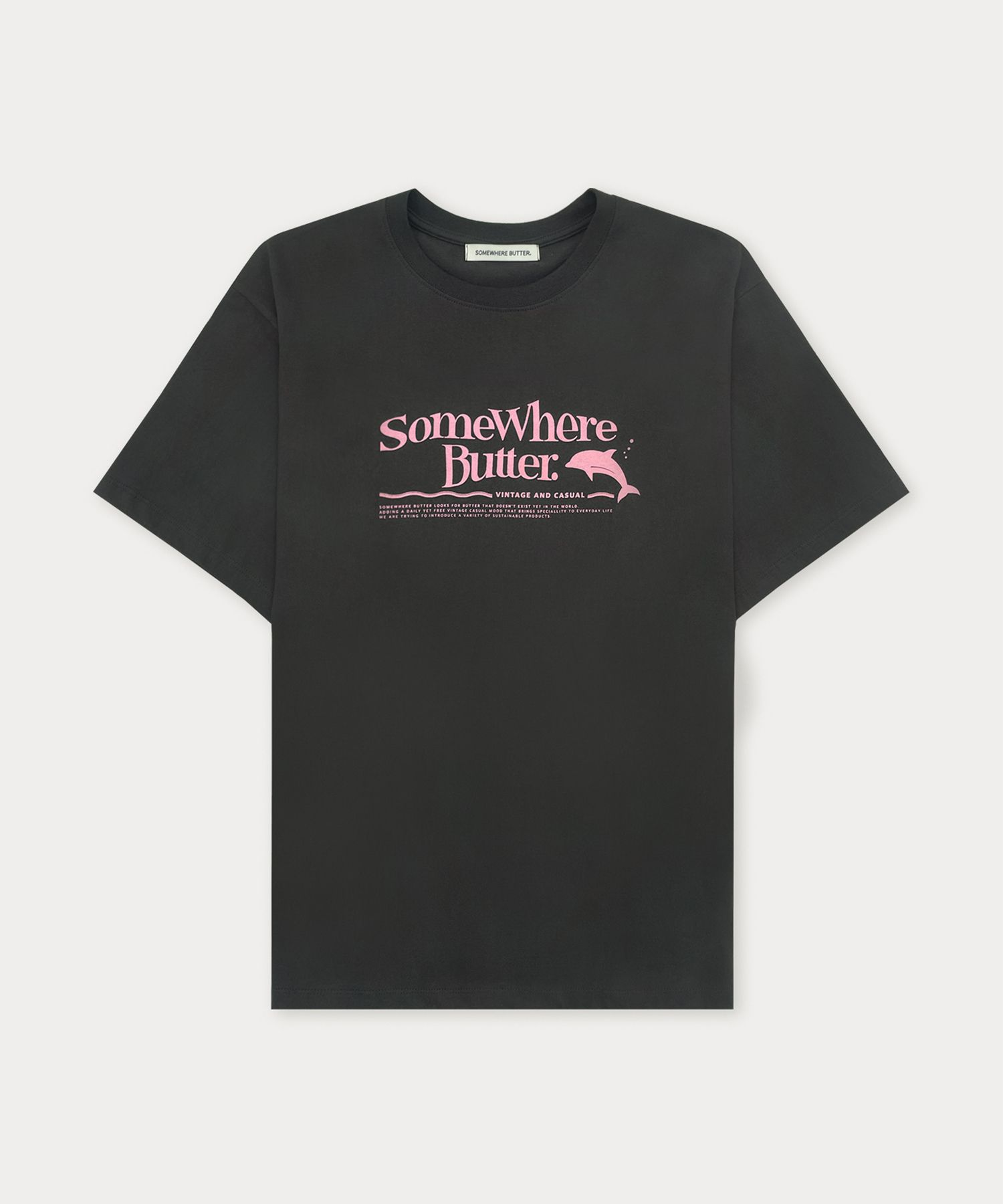 [SOMEWHERE BUTTER]★25SS★Dolphin Wave Logo Over-Fit Top MUSINSA | SOMEWHEREBUTTER Dolphin Wave Logo Over-Fit Top