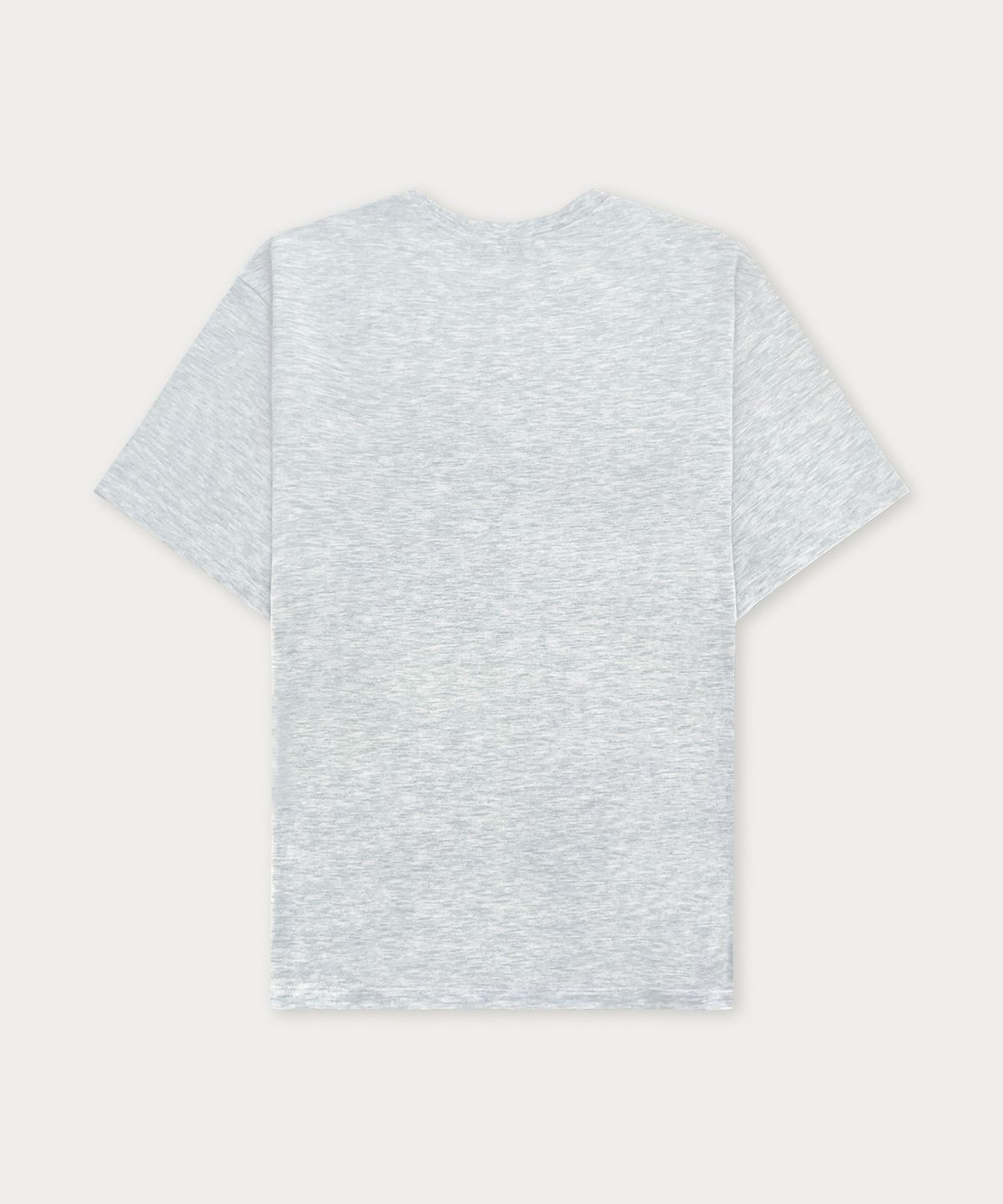 썸웨어버터(SOMEWHEREBUTTER) Dolphin Wave Logo Over-Fit Top - White Melange