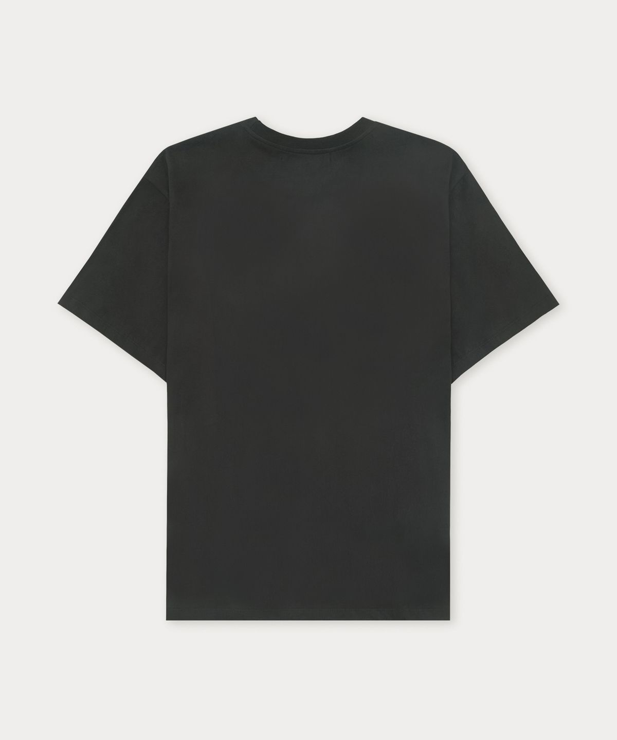썸웨어버터(SOMEWHEREBUTTER) Dolphin Wave Logo Over-Fit Top - Charcoal