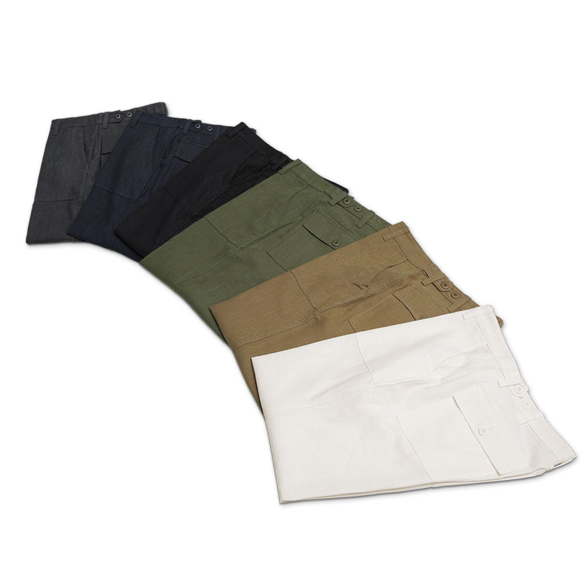 솔티(SORTIE) Utility Linen Fatigue Pants (Beige)