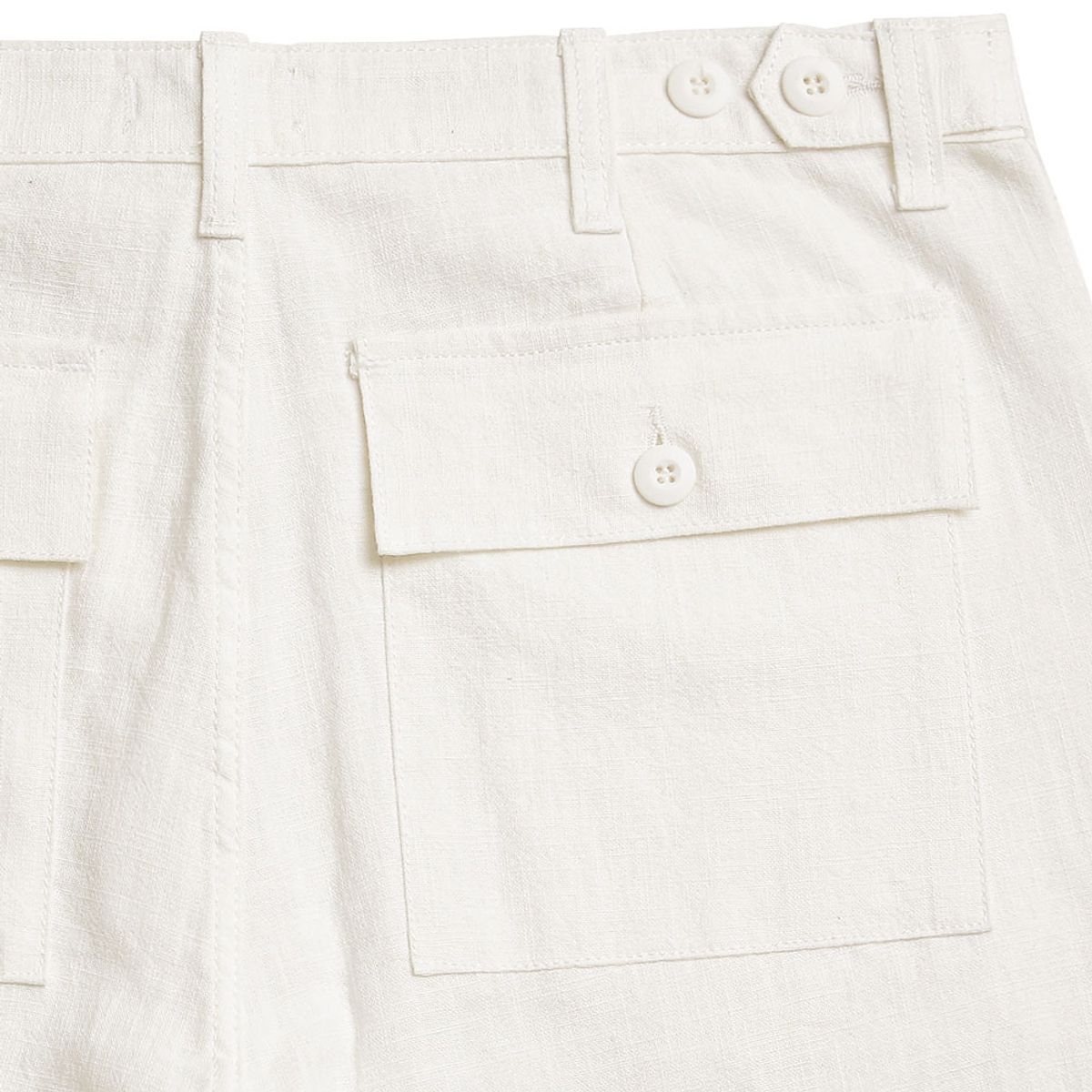 솔티(SORTIE) Utility Linen Fatigue Pants (Ivory)