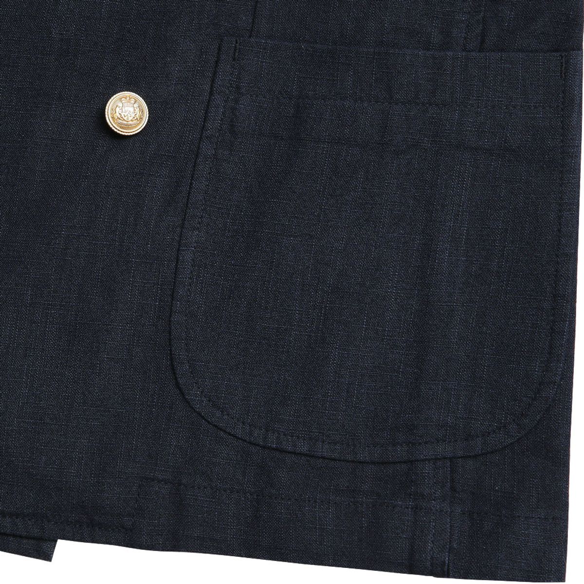 솔티(SORTIE) 6B Linen Washed Double Jacket (Navy)