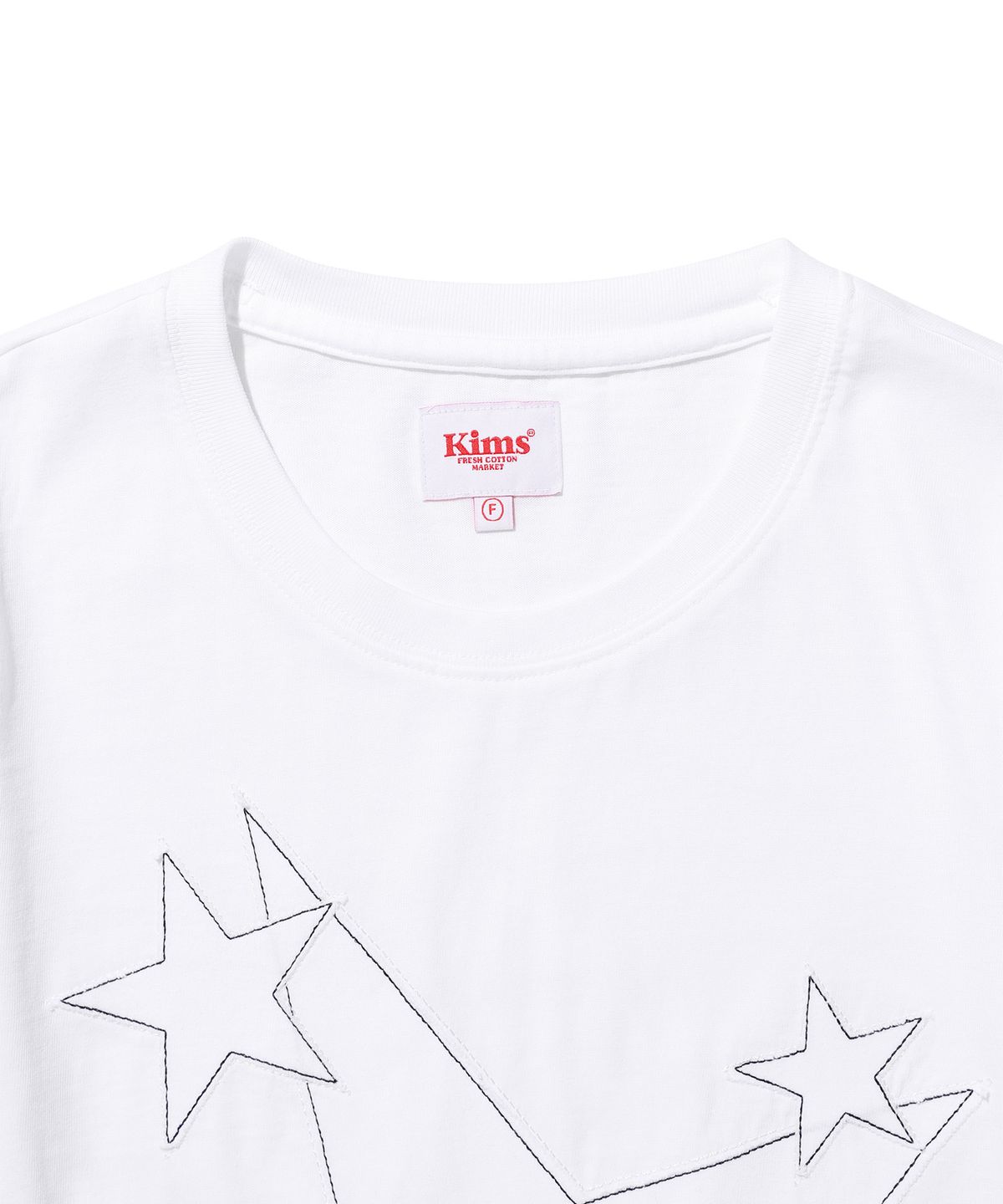 킴스 프레시 코튼 마켓(KIMS FRESH COTTON MARKET) Three Single Star Tee White(navy)