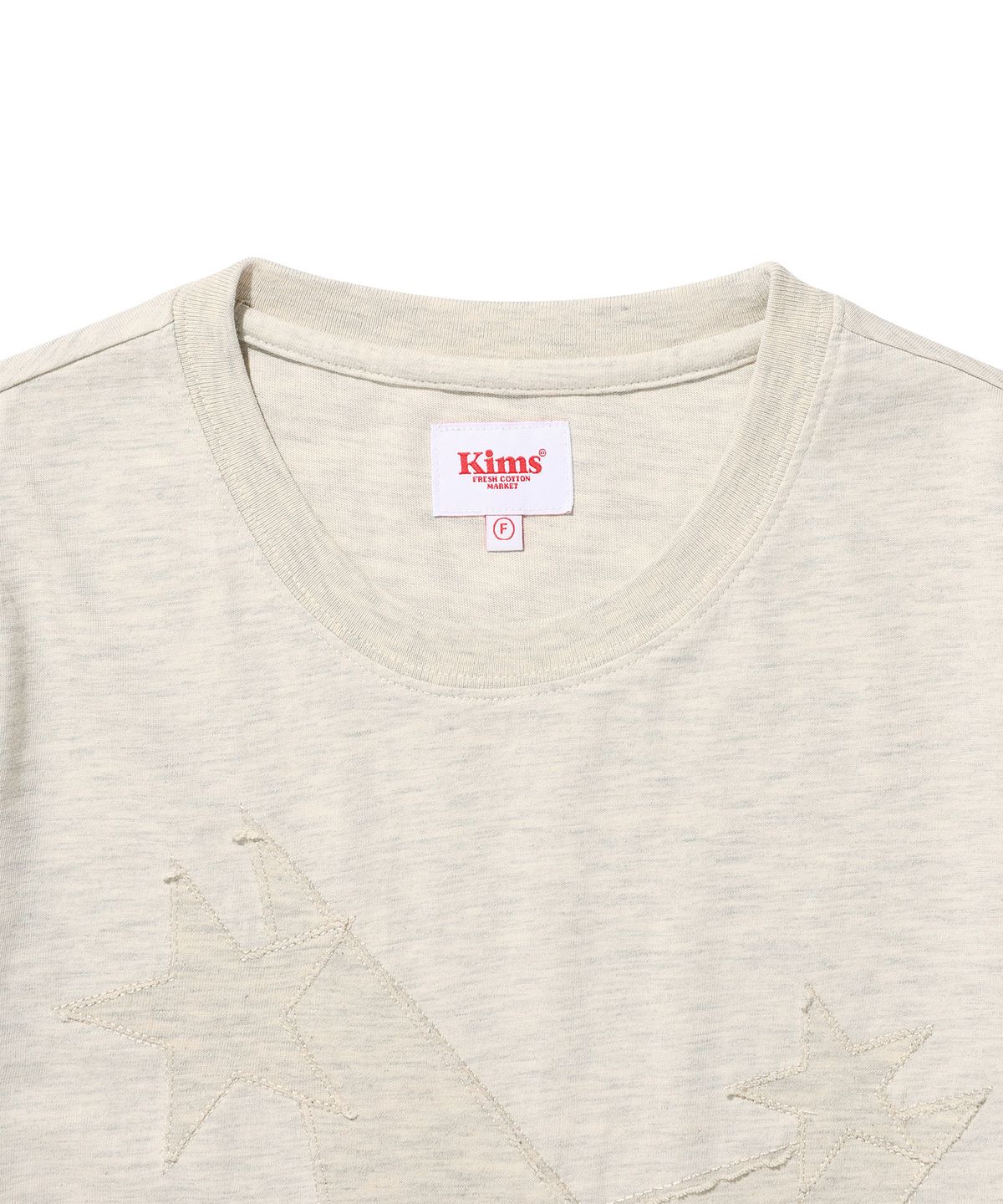 킴스 프레시 코튼 마켓(KIMS FRESH COTTON MARKET) Three Single Star Tee Oatmeal