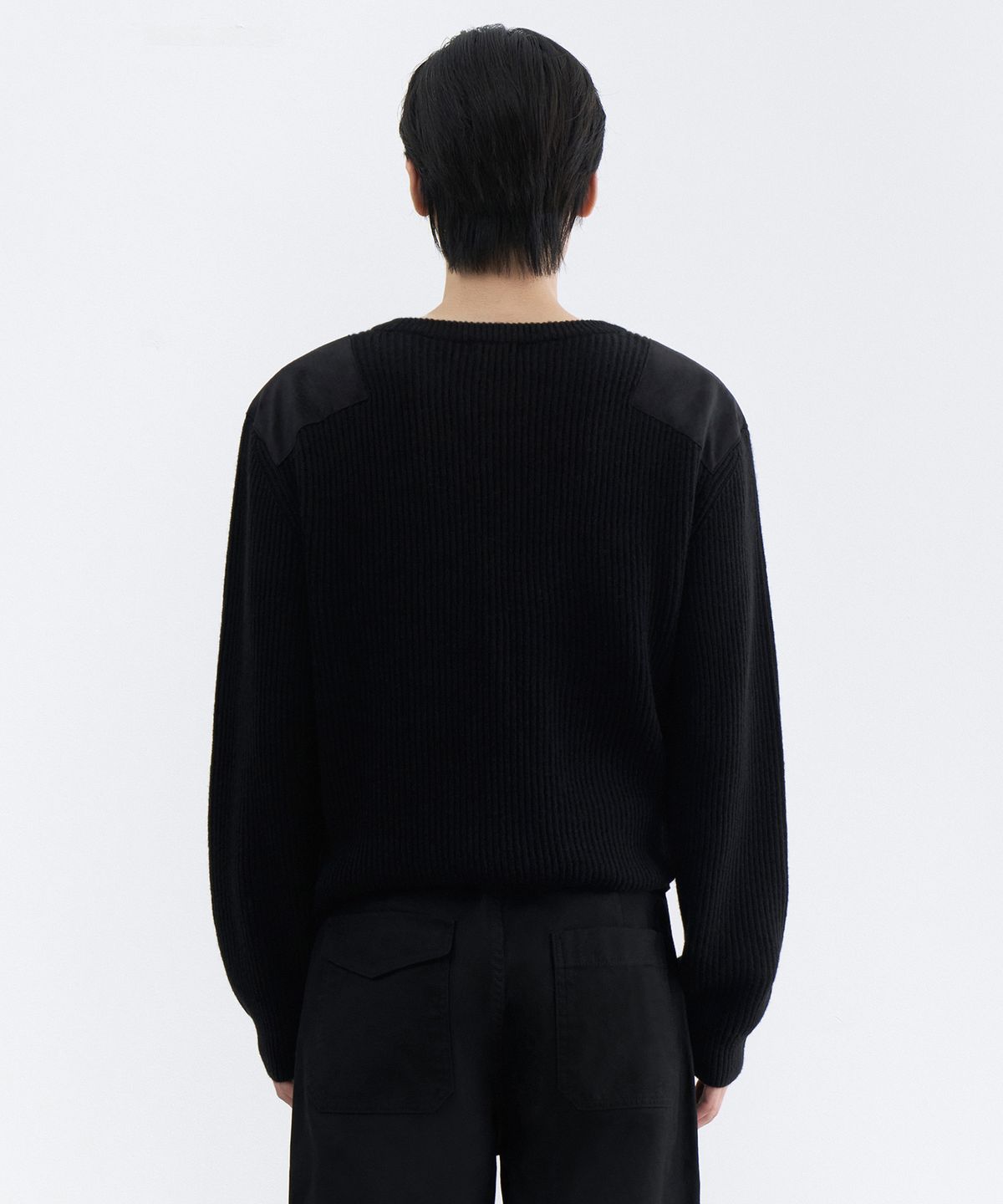 무신사 스탠다드(MUSINSA STANDARD) 리브드 코만도 니트 [블랙]