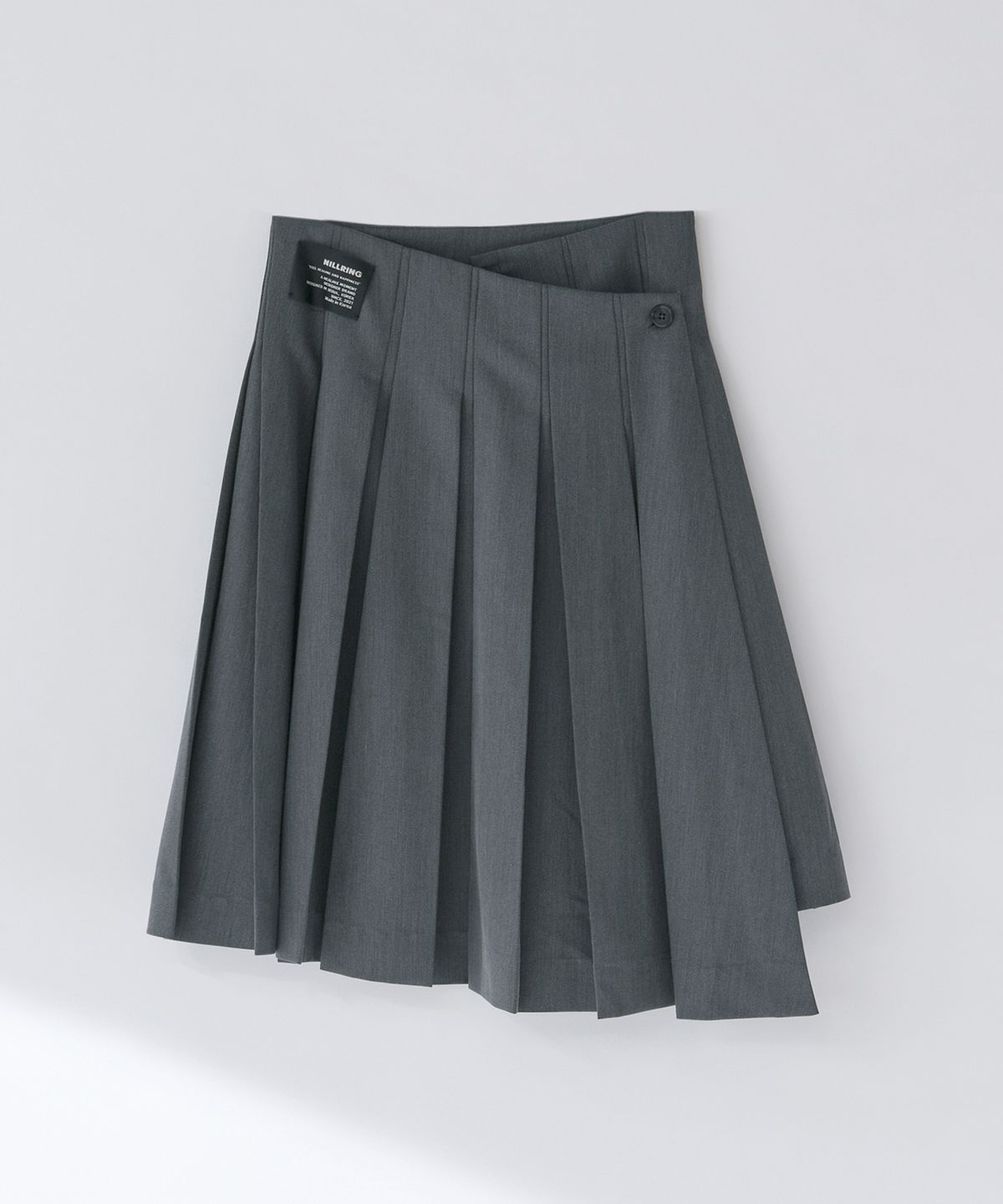 닐링(NILLRING) S05.00 Unbalanced Wrap Pleated mid skirt
