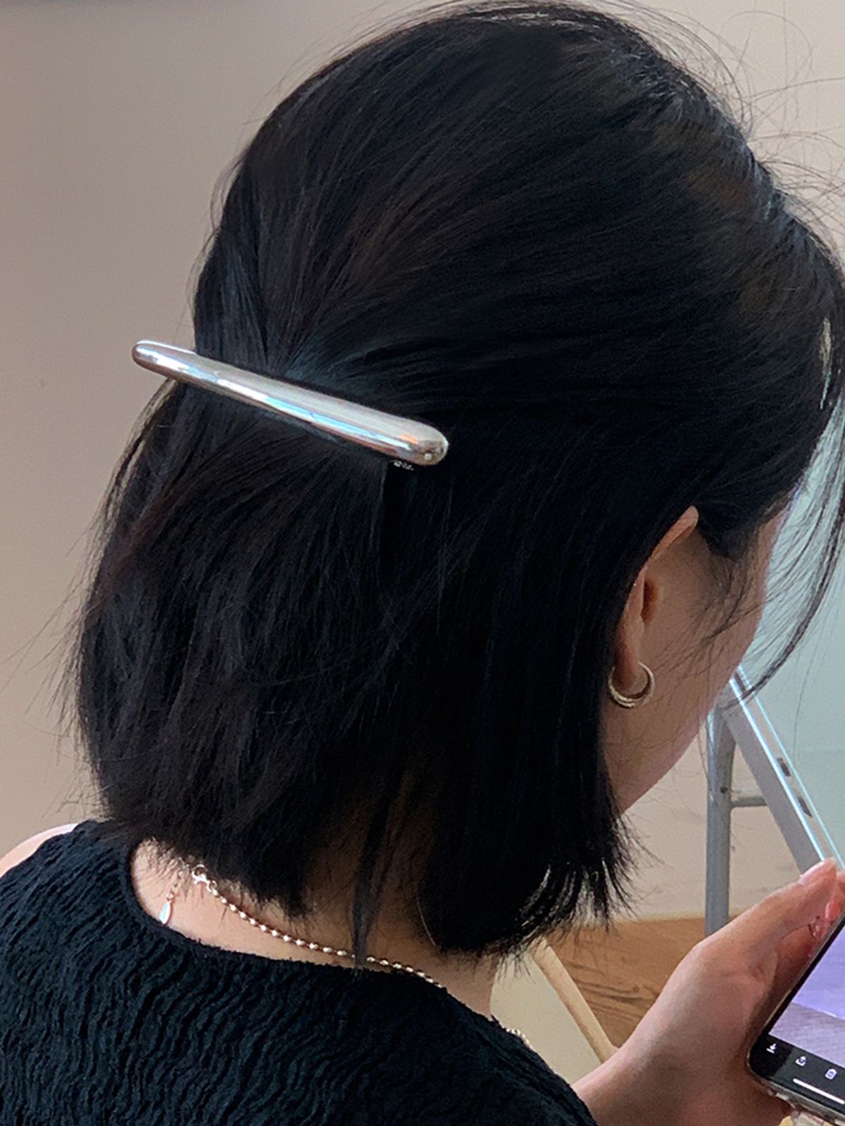 바이위켄드(BYWEEKEND) Dune metal hair pin_silver