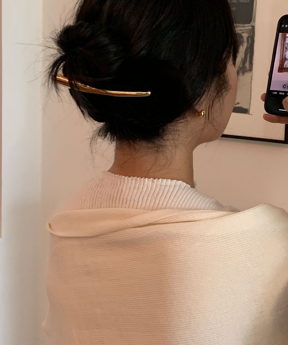 바이위켄드(BYWEEKEND) Dune metal hair pin_gold