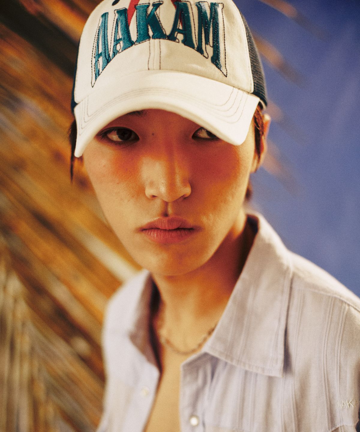아캄(AAKAM) Needlework Symbol Ball Cap (White)